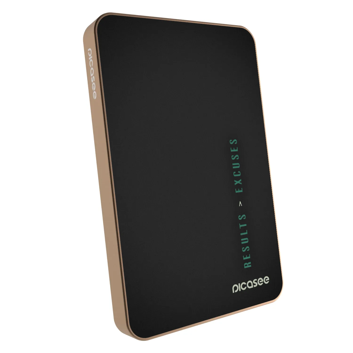 Picasee Prijenosni punjač s MagSafe 5 000 mAh Zlatni - Results x Excuses