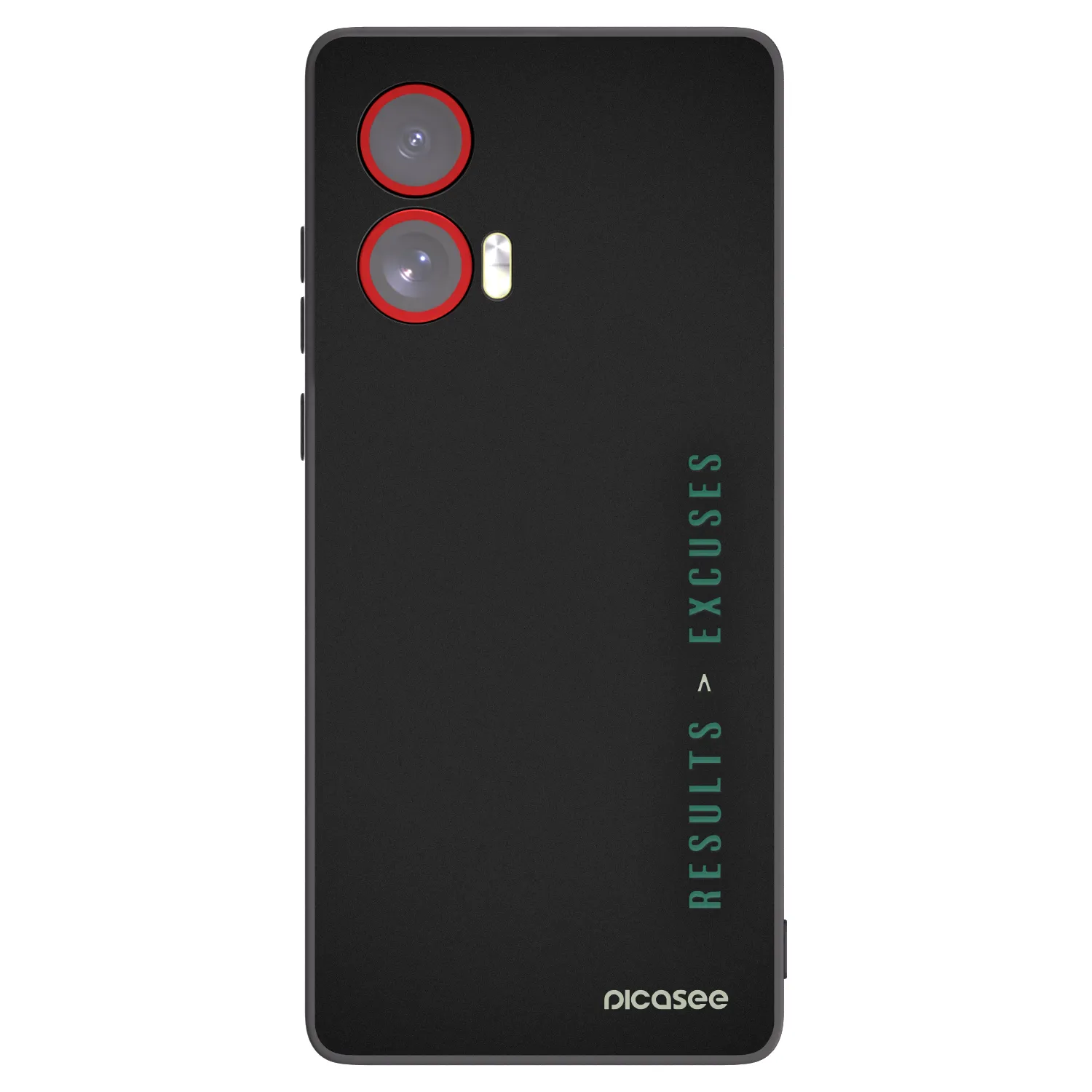 Picasee crna silikonska maskica za Motorola Edge 50 Fusion - Results x Excuses