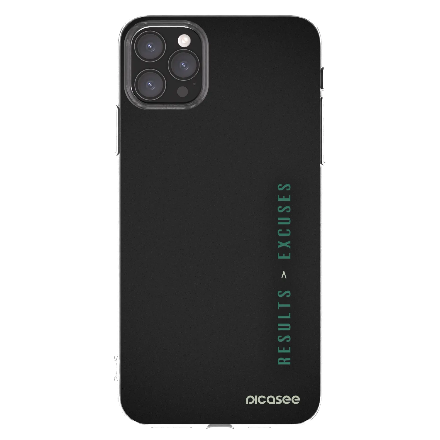 Picasee silikonska prozirna maskica za Apple iPhone 11 Pro Max - Results x Excuses