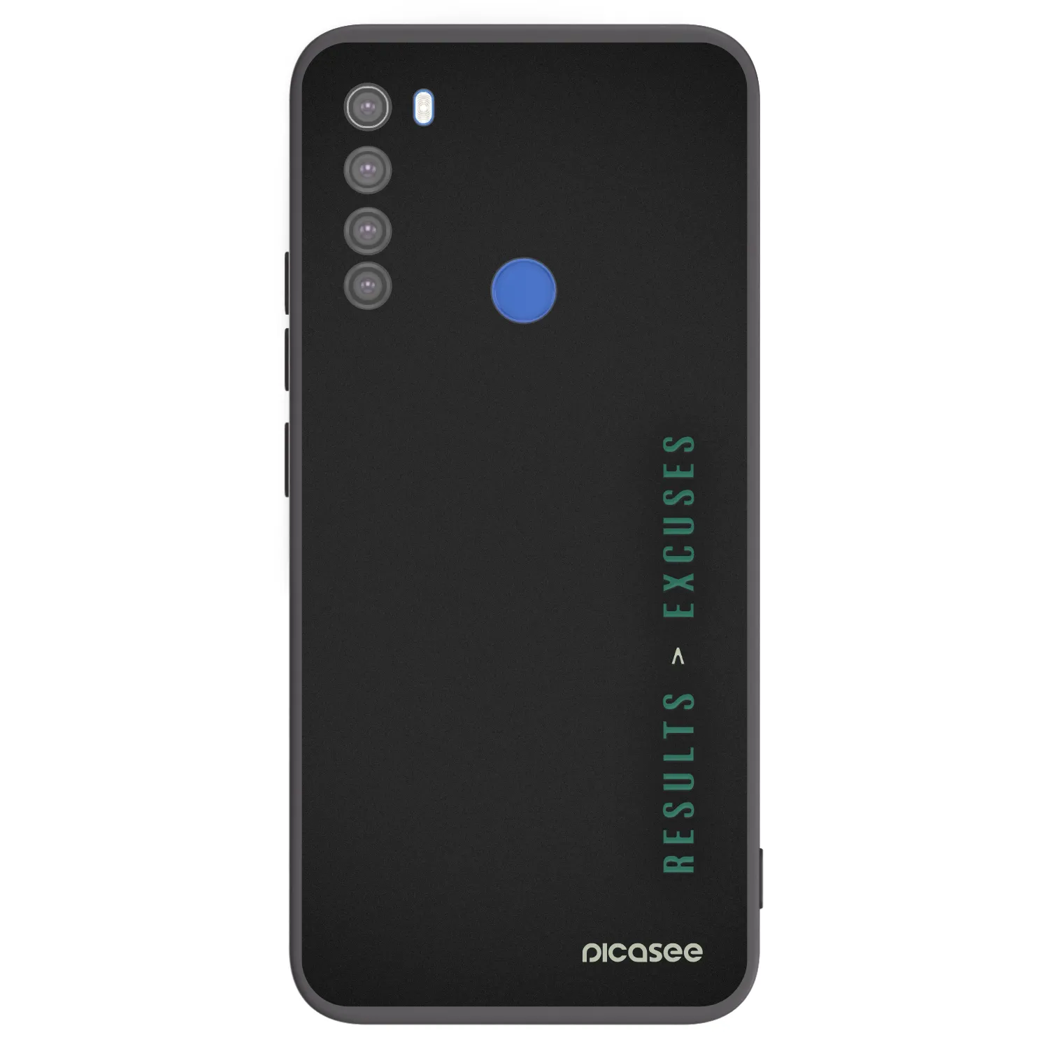 Picasee crna silikonska maskica za Xiaomi Redmi Note 8T - Results x Excuses