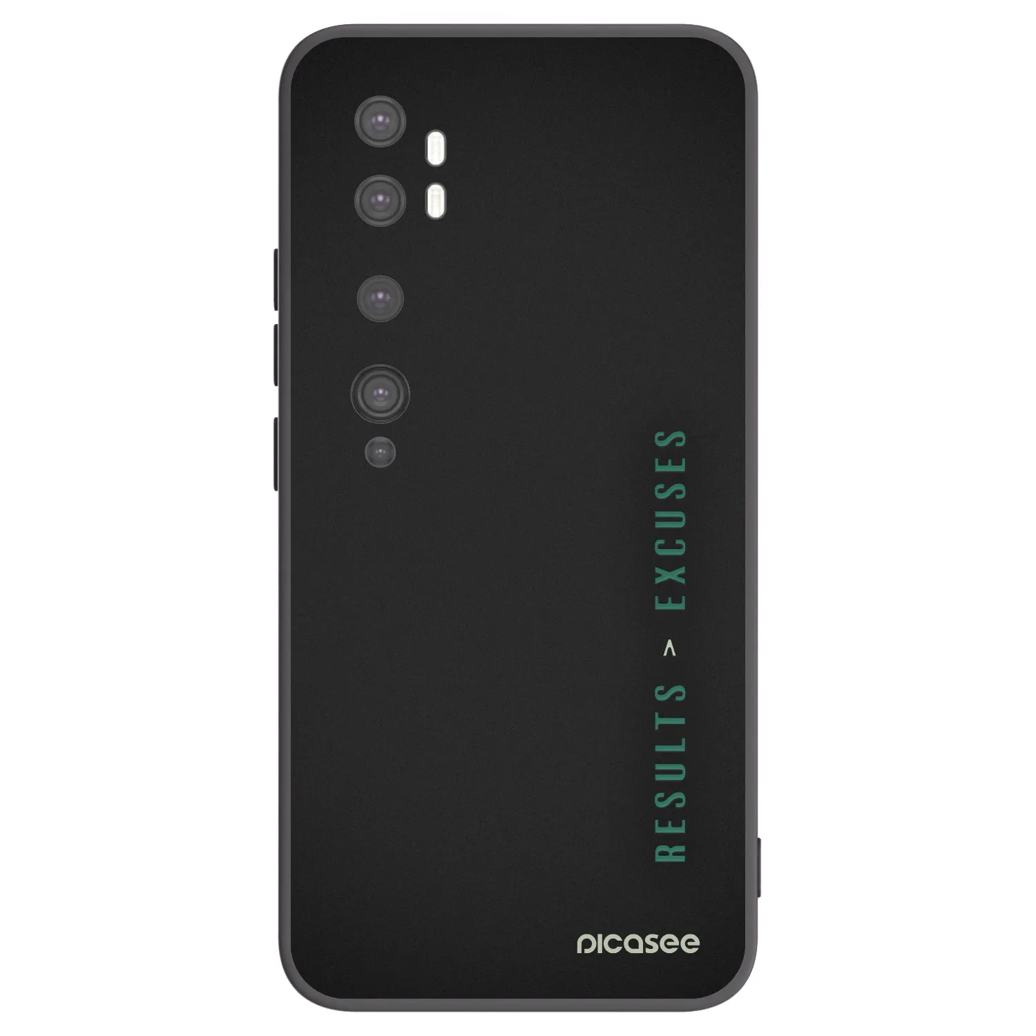 Picasee crna silikonska maskica za Xiaomi Mi Note 10 (Pro) - Results x Excuses