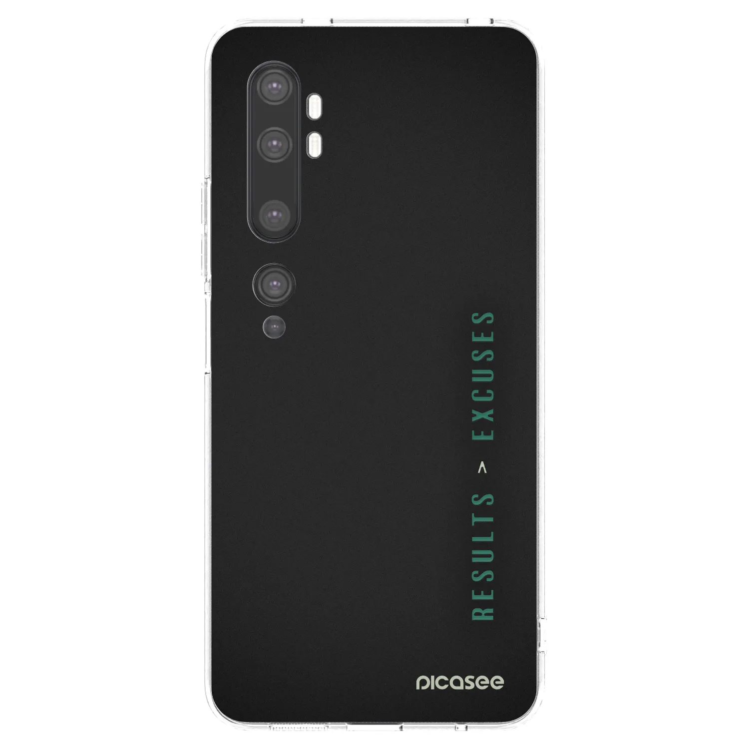 Picasee silikonska prozirna maskica za Xiaomi Mi Note 10 (Pro) - Results x Excuses