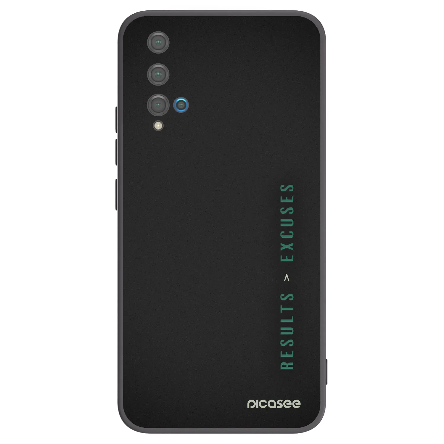 Picasee crna silikonska maskica za Huawei Nova 5T - Results x Excuses
