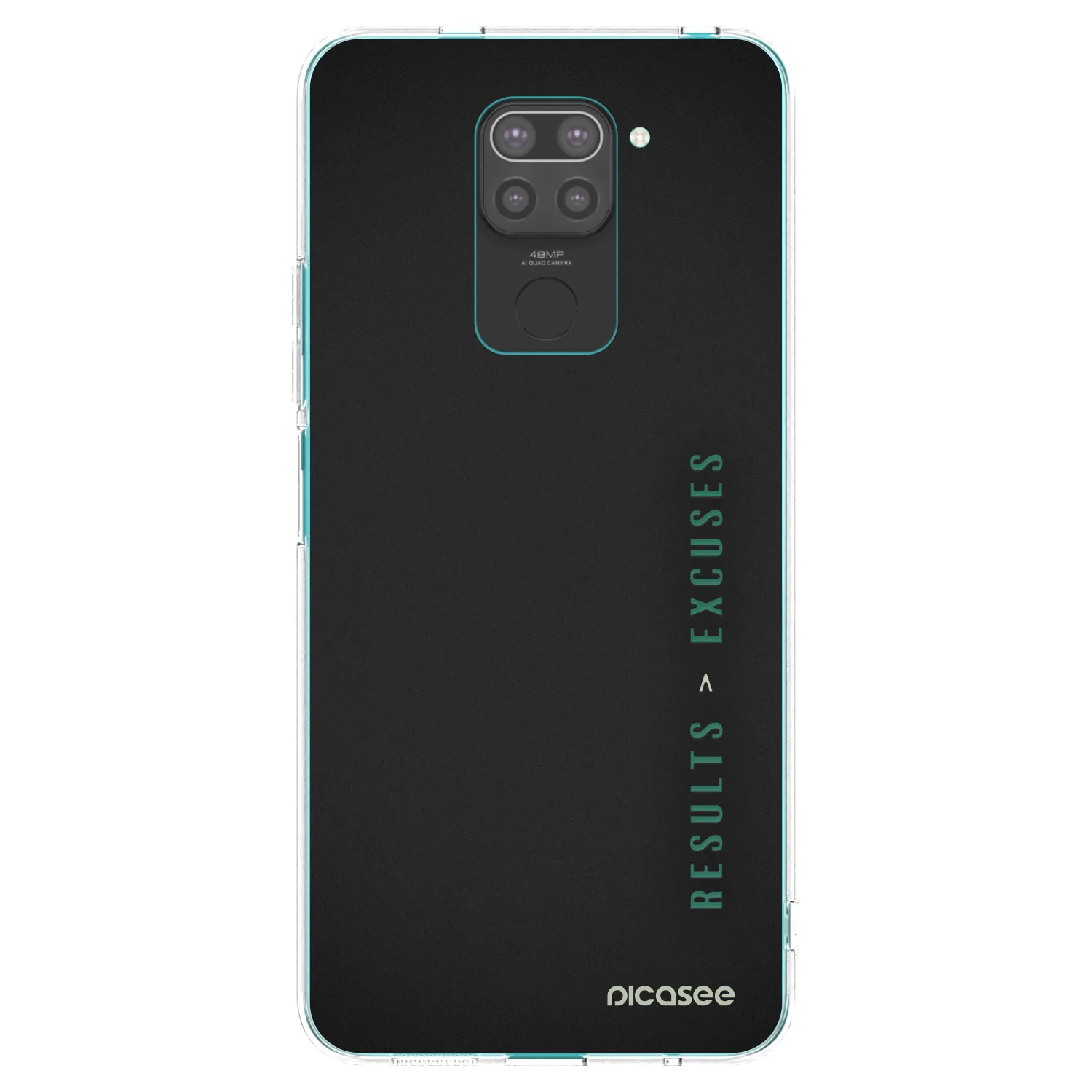 Picasee crna silikonska maskica za Xiaomi Redmi Note 9 - Results x Excuses
