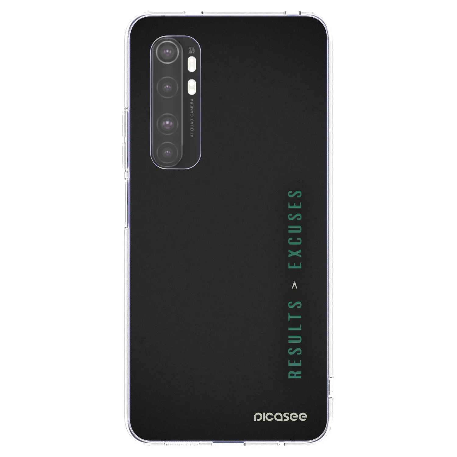Picasee silikonska prozirna maskica za Xiaomi Mi Note 10 Lite - Results x Excuses