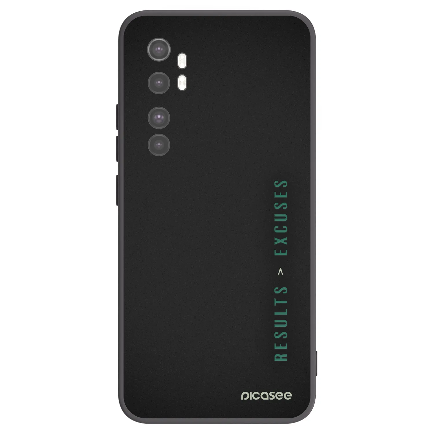 Picasee crna silikonska maskica za Xiaomi Mi Note 10 Lite - Results x Excuses
