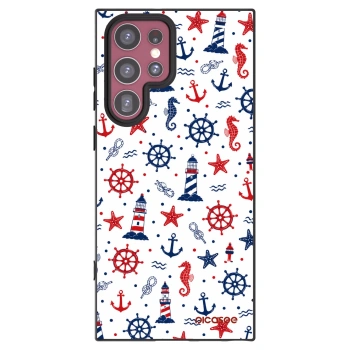 Picasee crna silikonska maskica za Samsung Galaxy S22 Ultra 5G - Sailor Vibes