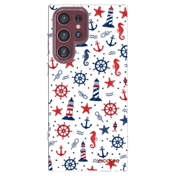Picasee silikonska prozirna maskica za Samsung Galaxy S22 Ultra 5G - Sailor Vibes