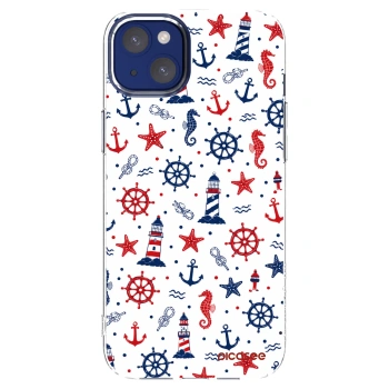 Picasee silikonska prozirna maskica za Apple iPhone 14 Plus - Sailor Vibes