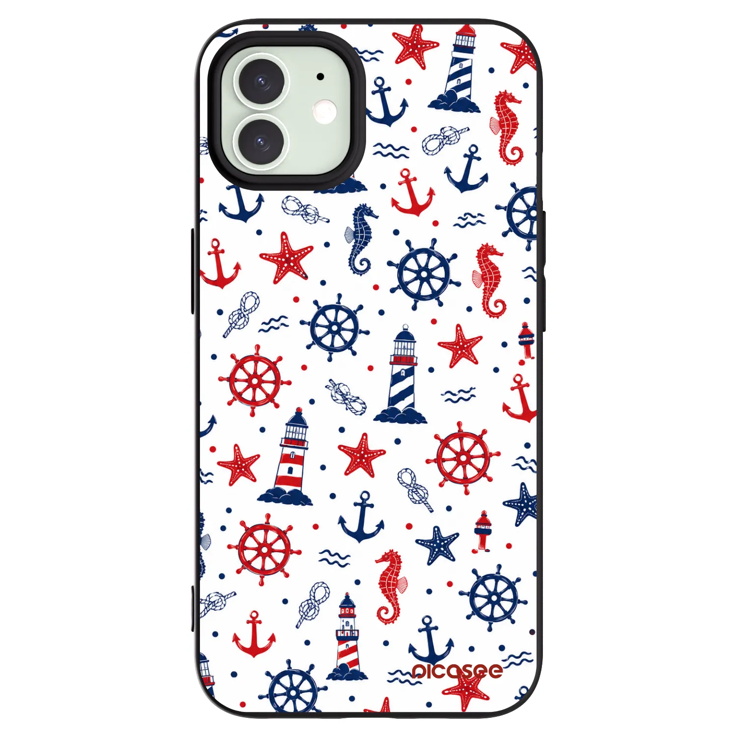 Picasee crna silikonska maskica za Apple iPhone 12 - Sailor Vibes
