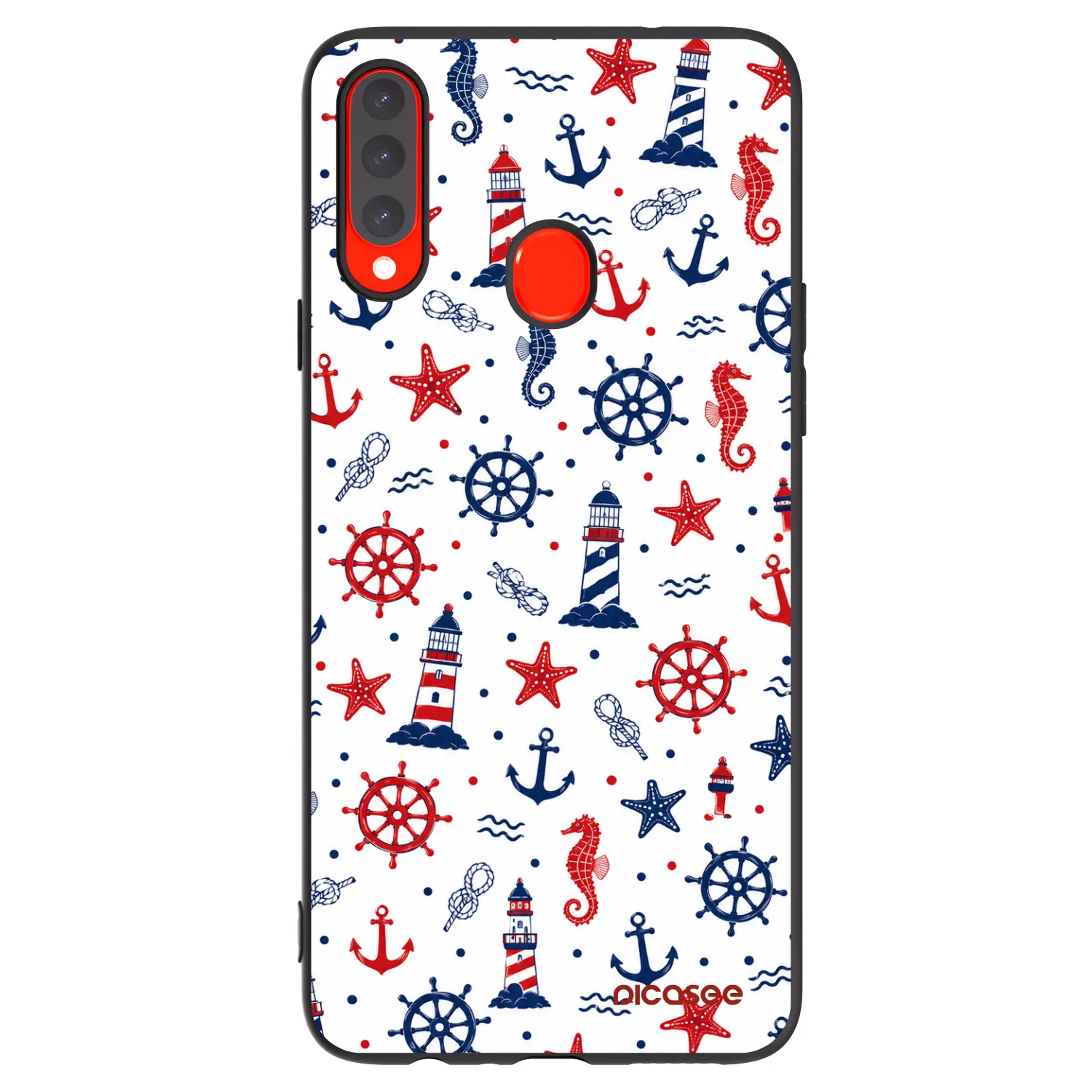 Picasee crna silikonska maskica za Samsung Galaxy A20s - Sailor Vibes
