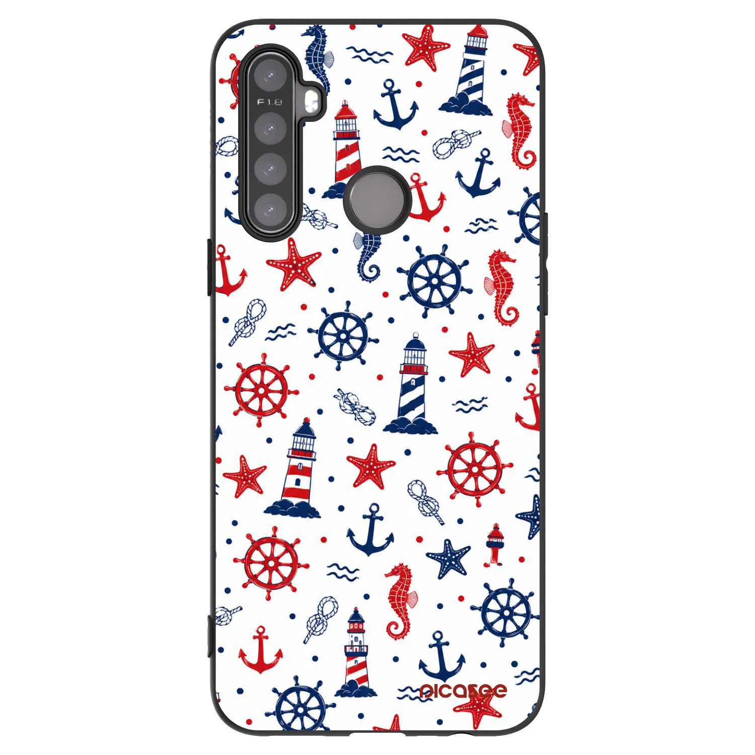 Picasee crna silikonska maskica za Realme 5 - Sailor Vibes