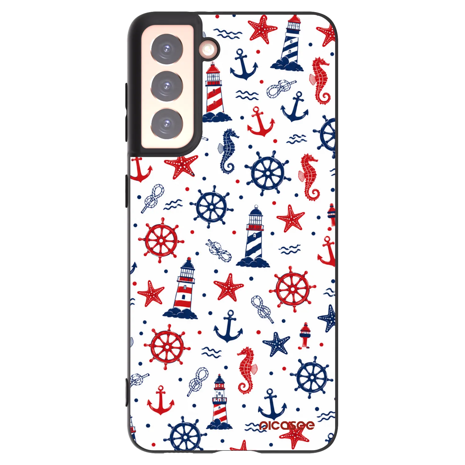 Picasee crna silikonska maskica za Samsung Galaxy S21 5G G991B - Sailor Vibes