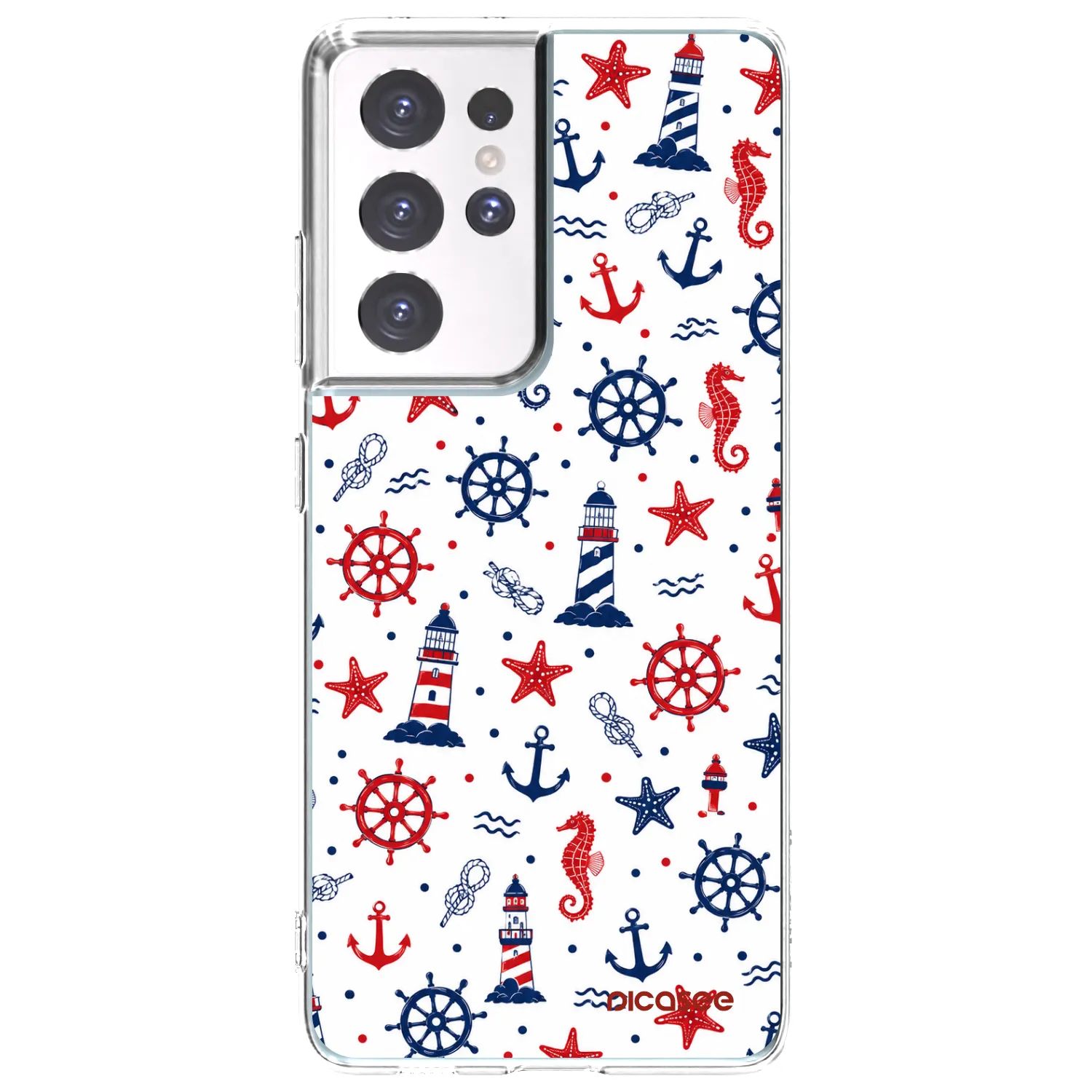 Picasee silikonska prozirna maskica za Samsung Galaxy S21 Ultra 5G G998B - Sailor Vibes