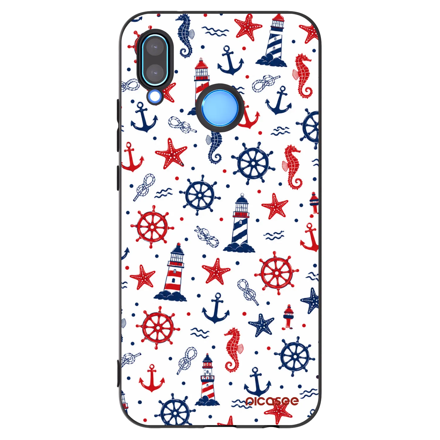 Picasee crna silikonska maskica za Huawei P20 Lite - Sailor Vibes
