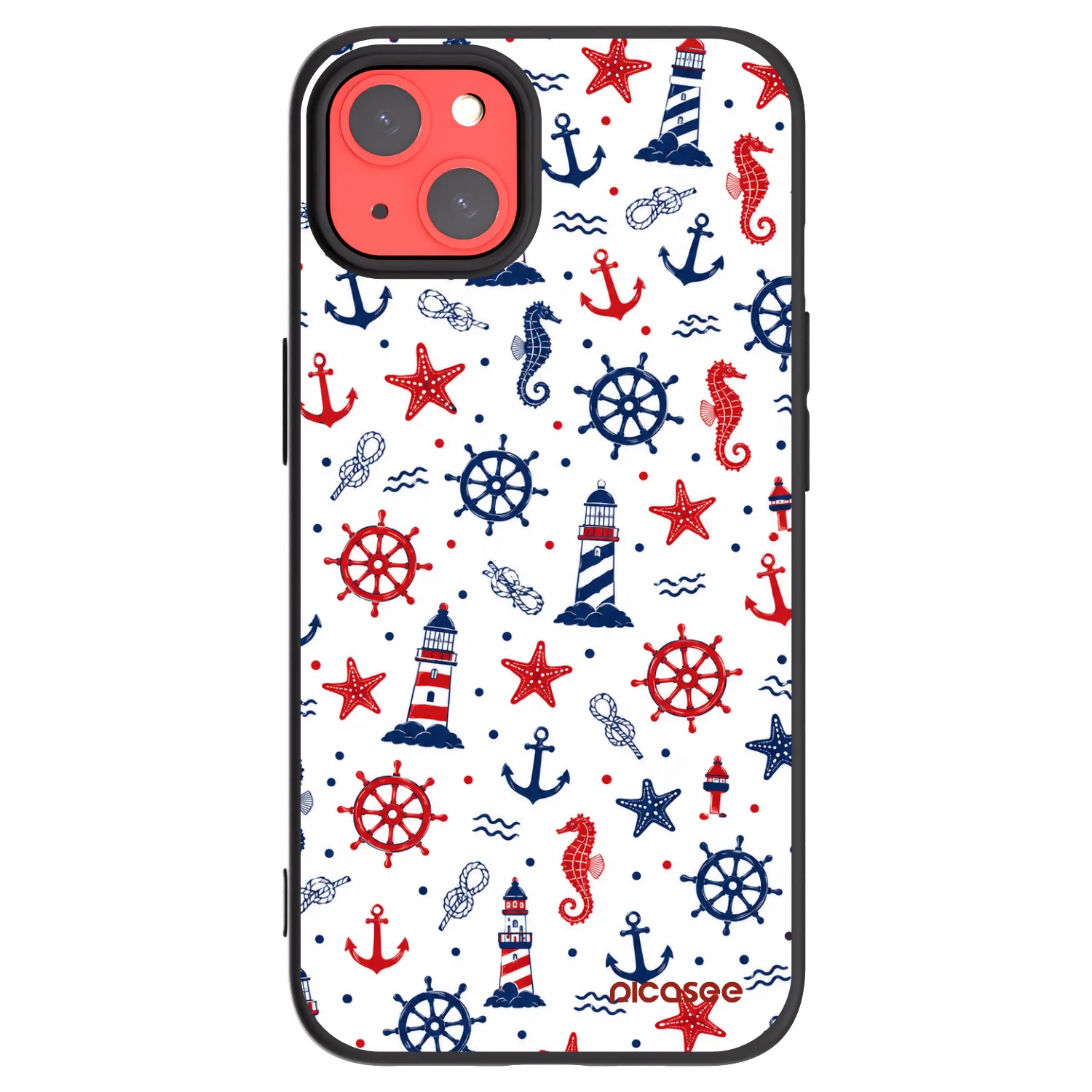 Picasee crna silikonska maskica za Apple iPhone 13 - Sailor Vibes