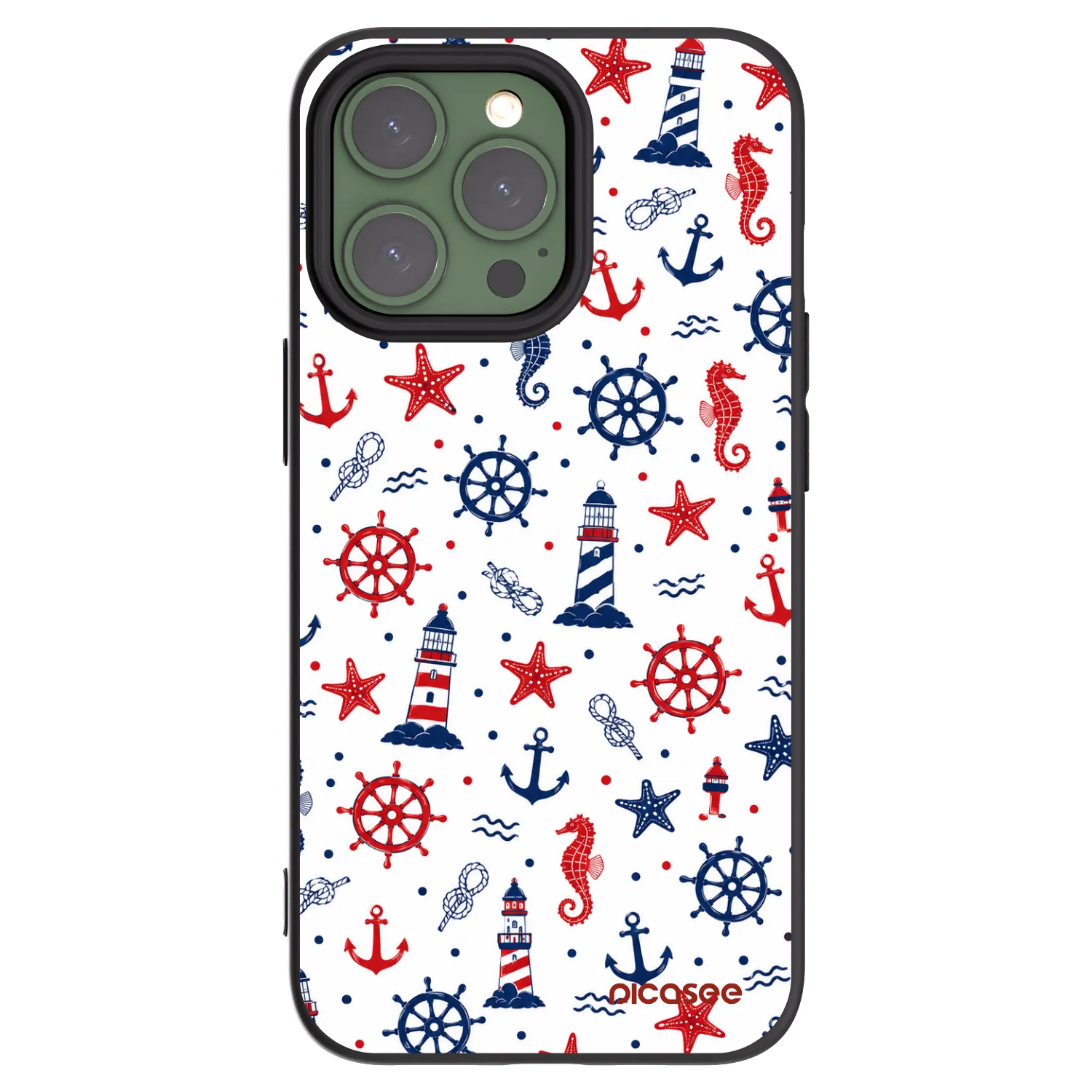 Picasee crna silikonska maskica za Apple iPhone 13 Pro - Sailor Vibes