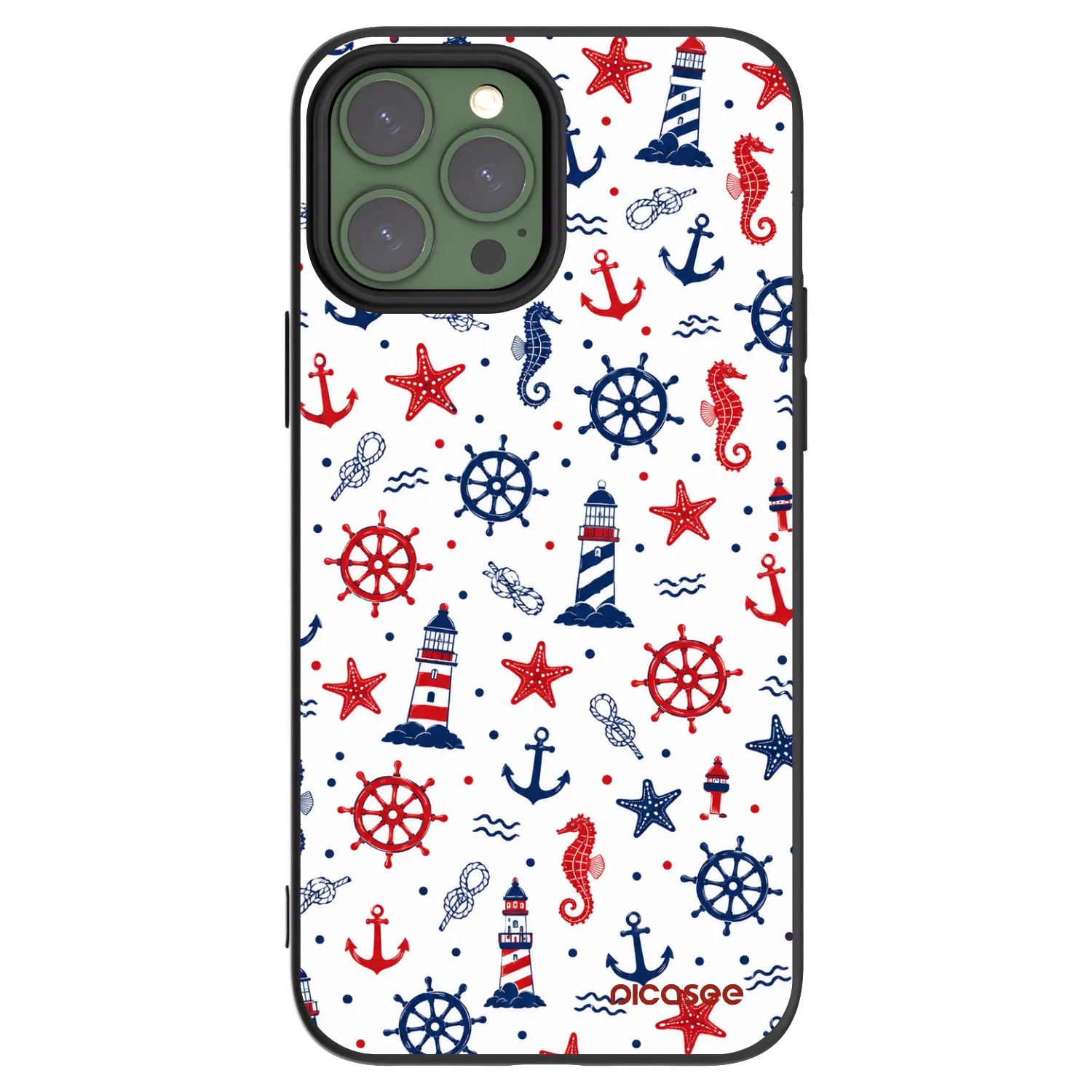 Picasee crna silikonska maskica za Apple iPhone 13 Pro Max - Sailor Vibes
