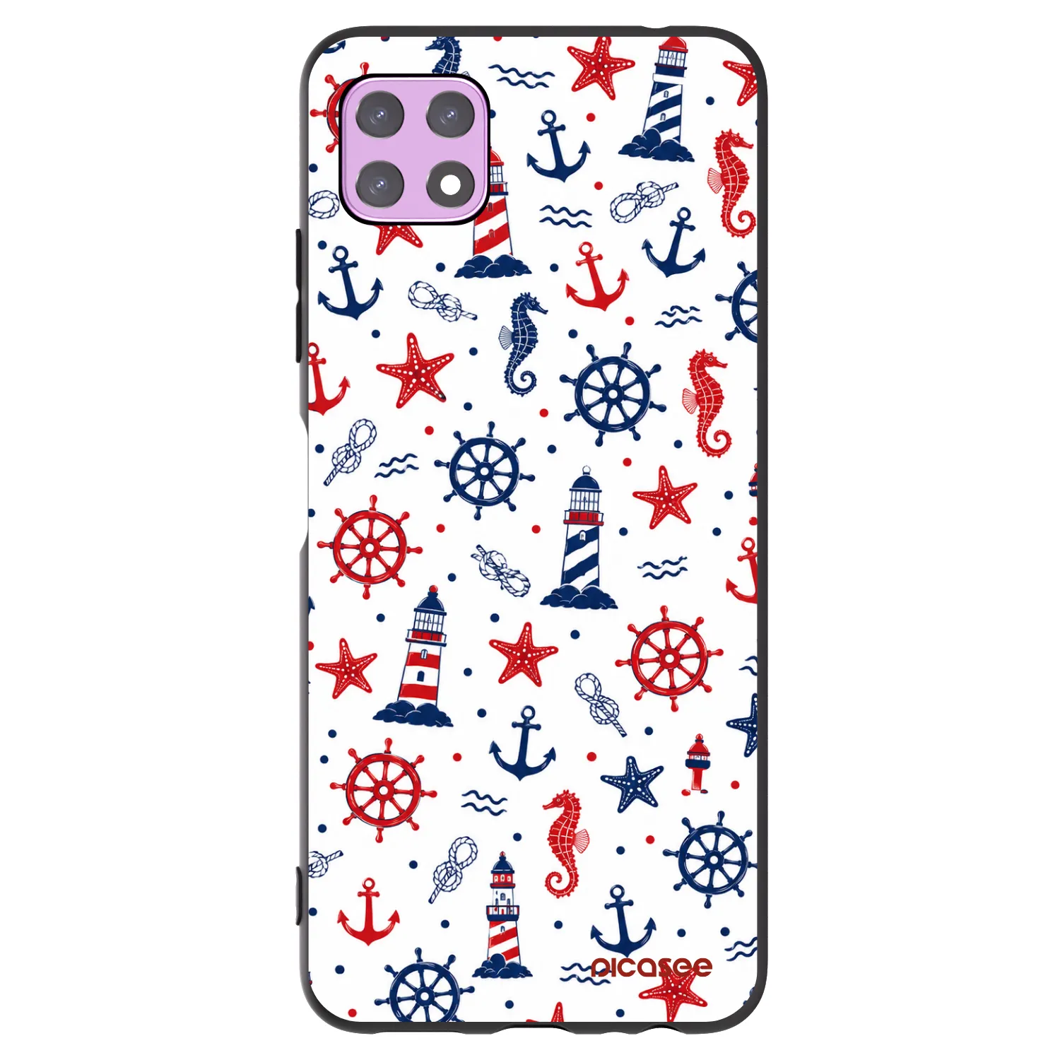 Picasee crna silikonska maskica za Samsung Galaxy A22 A226B 5G - Sailor Vibes
