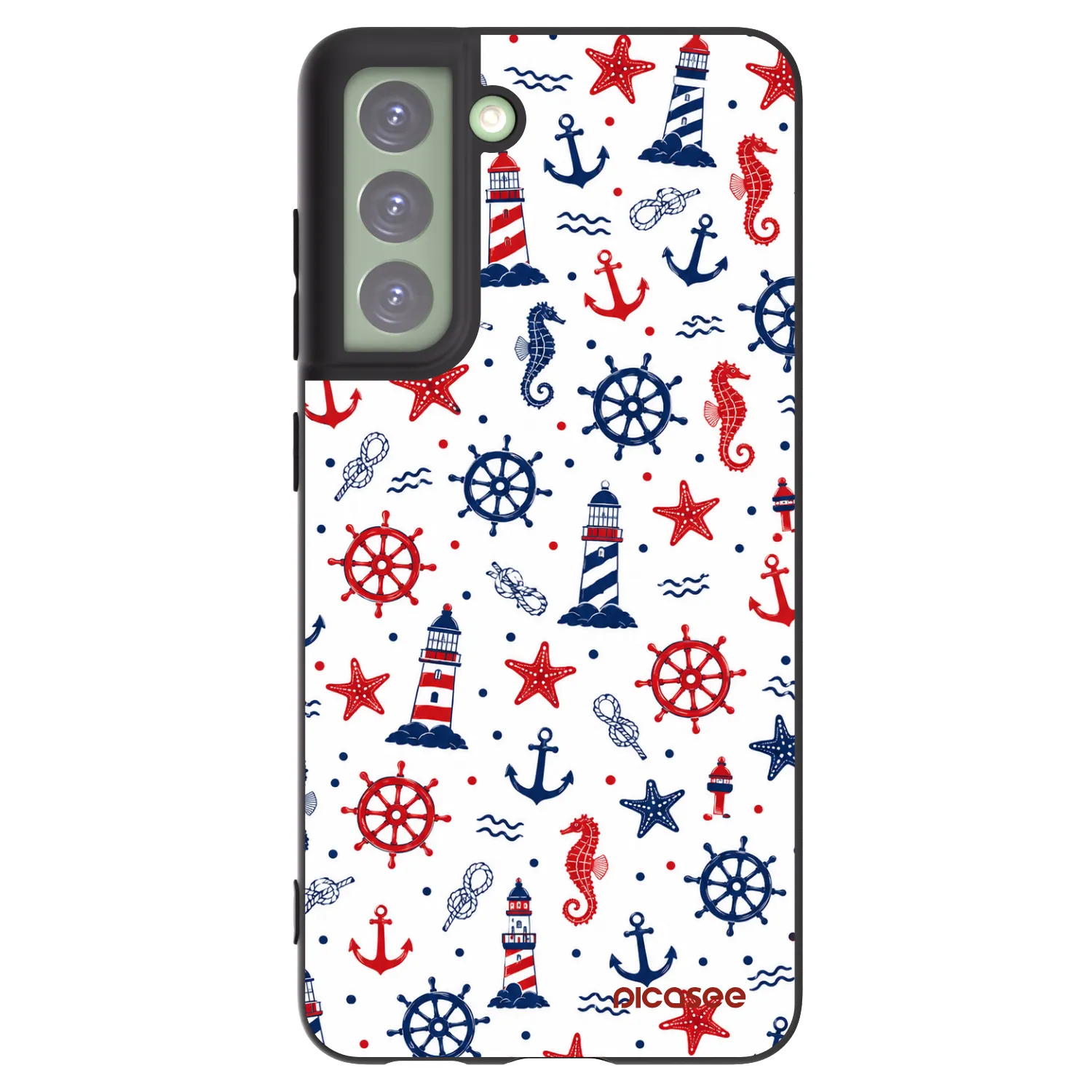 Picasee crna silikonska maskica za Samsung Galaxy S21 FE 5G - Sailor Vibes