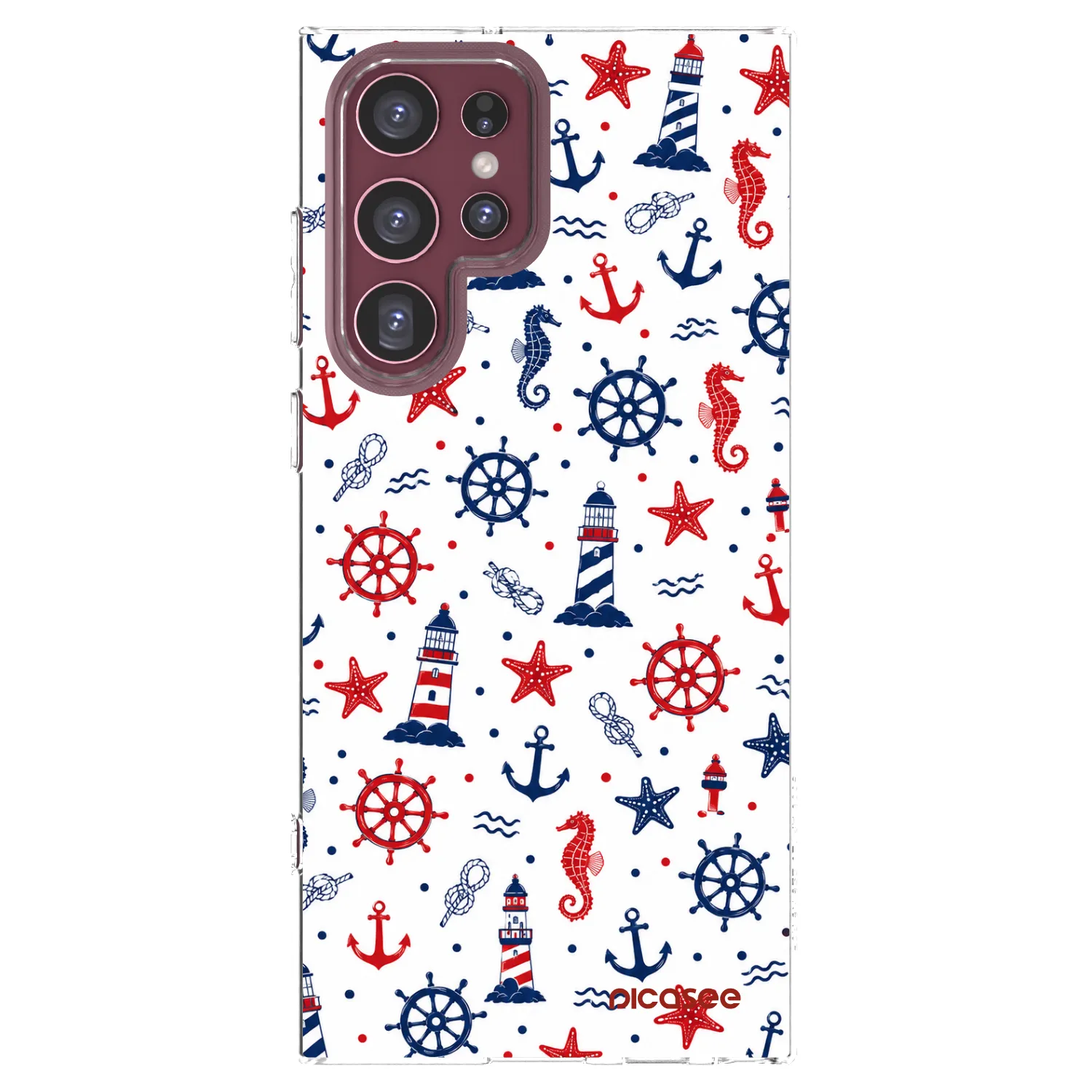 Picasee silikonska prozirna maskica za Samsung Galaxy S22 Ultra 5G - Sailor Vibes