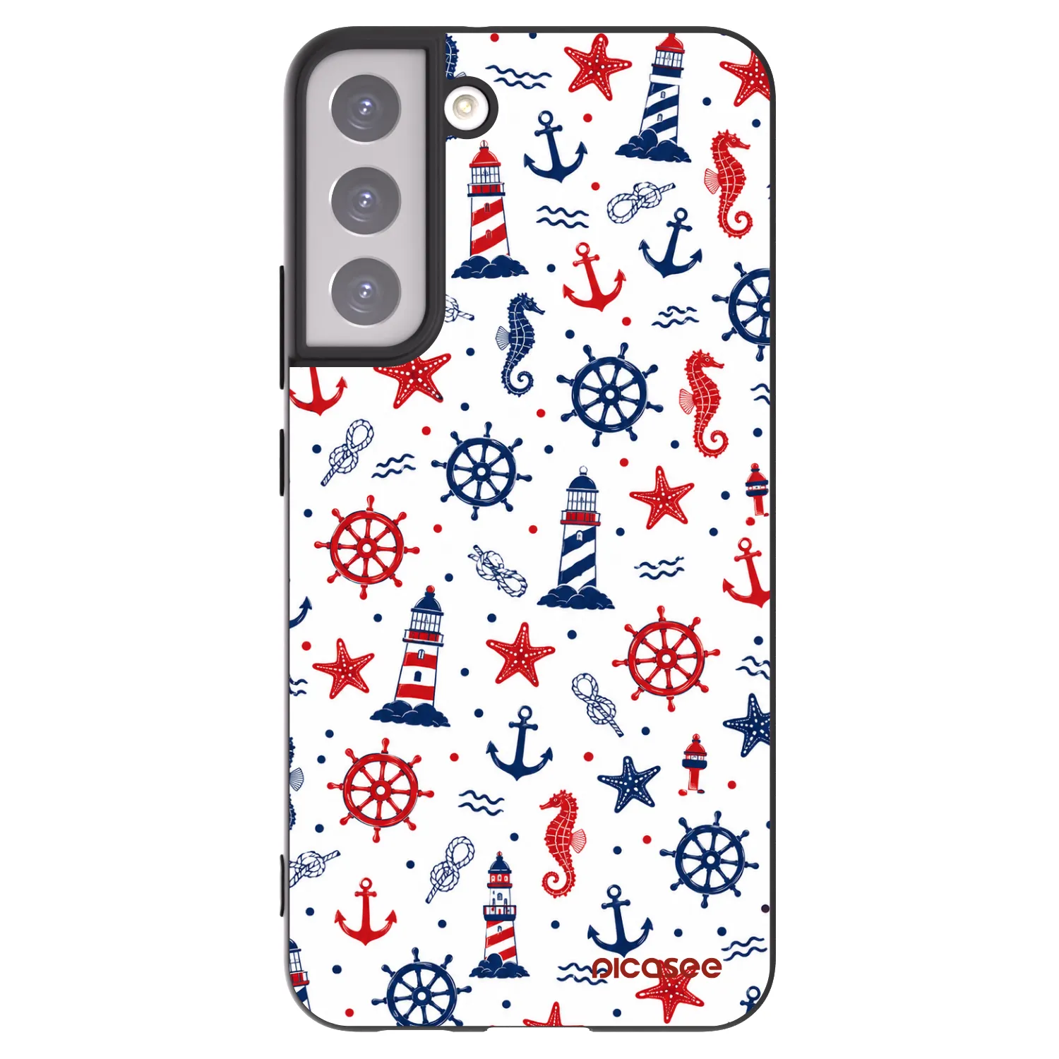 Picasee crna silikonska maskica za Samsung Galaxy S22+ 5G - Sailor Vibes