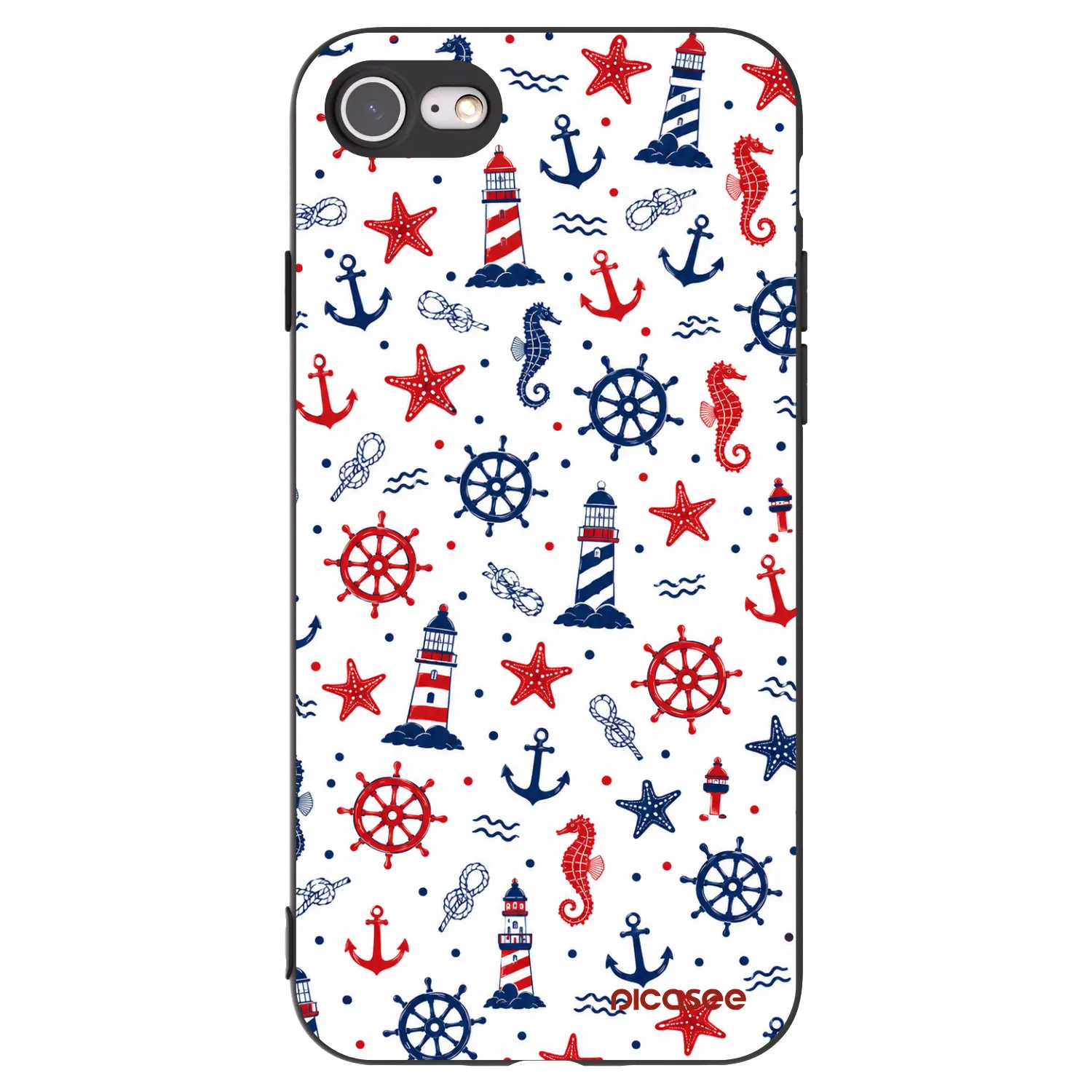 Picasee crna silikonska maskica za Apple iPhone SE 2022 - Sailor Vibes