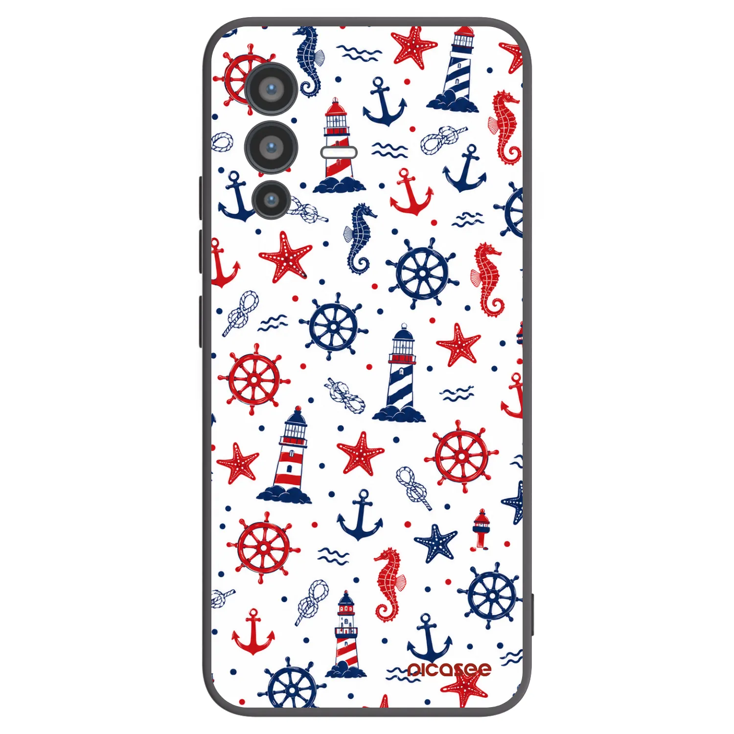 Picasee crna silikonska maskica za Vivo V23 5G - Sailor Vibes