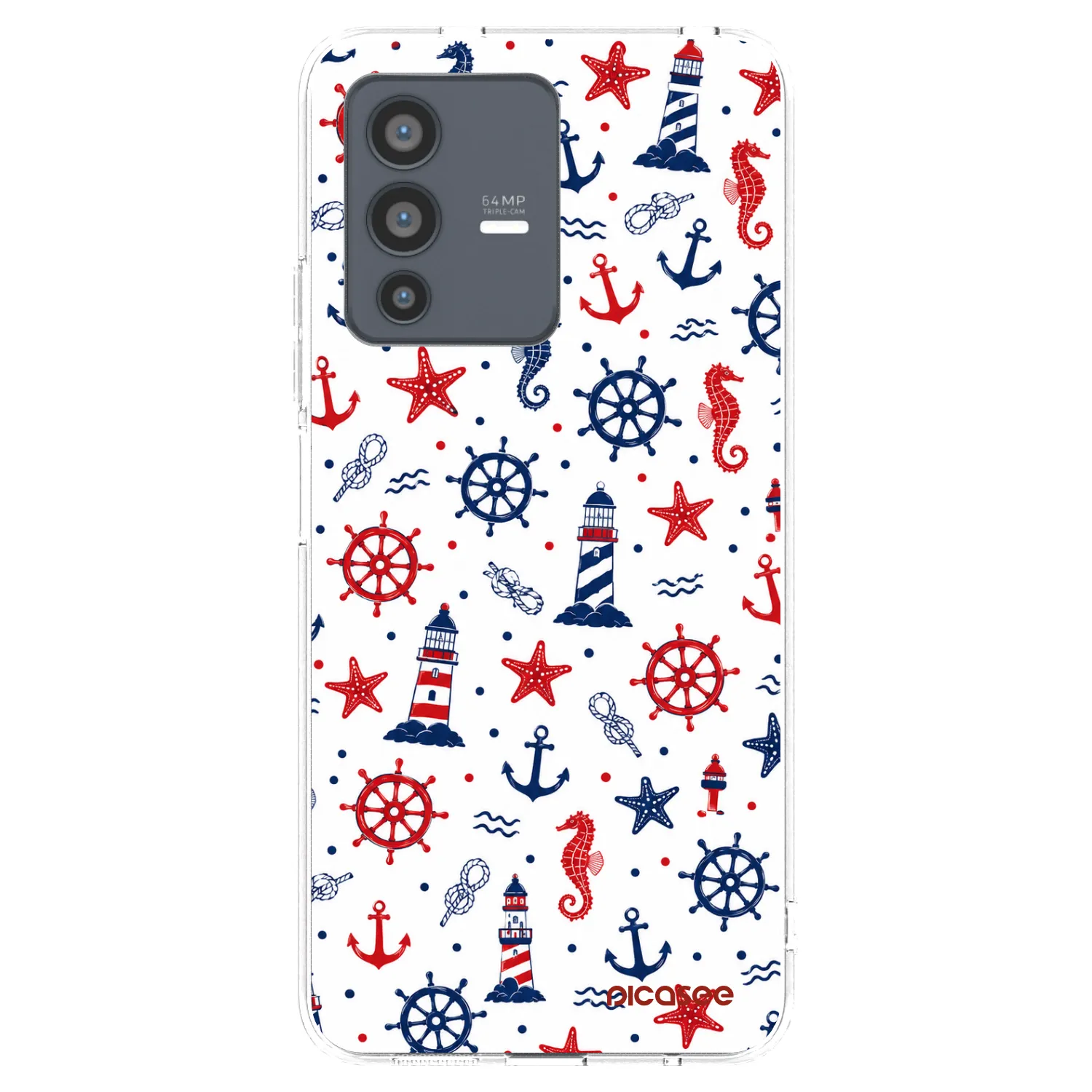 Picasee silikonska prozirna maskica za Vivo V23 5G - Sailor Vibes