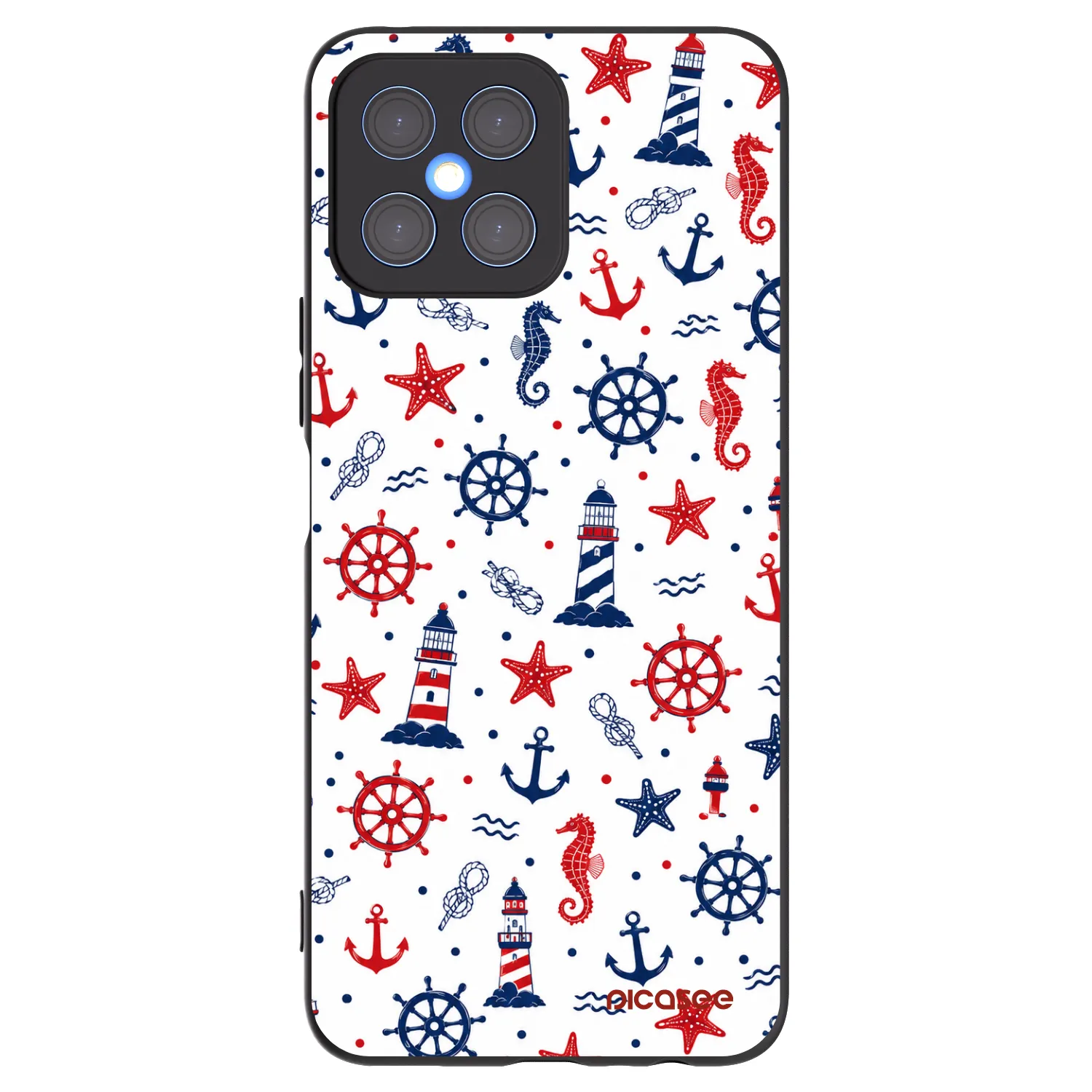 Picasee crna silikonska maskica za Honor X8 4G - Sailor Vibes