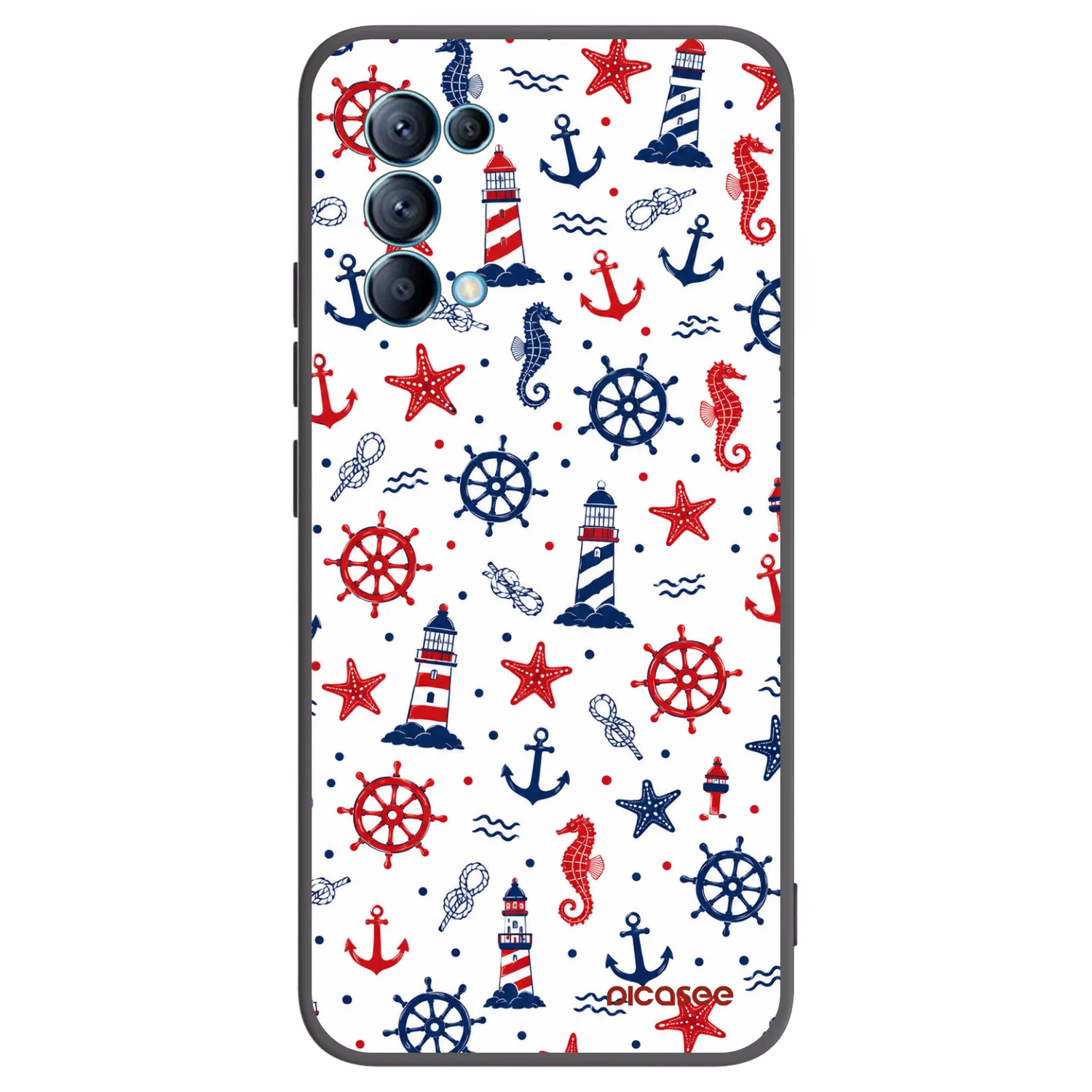 Picasee crna silikonska maskica za OPPO Reno 5 5G - Sailor Vibes