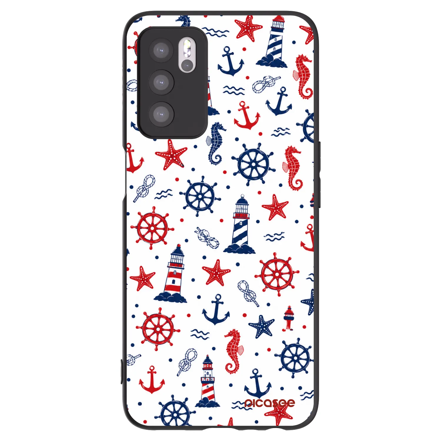 Picasee crna silikonska maskica za OPPO A16s - Sailor Vibes