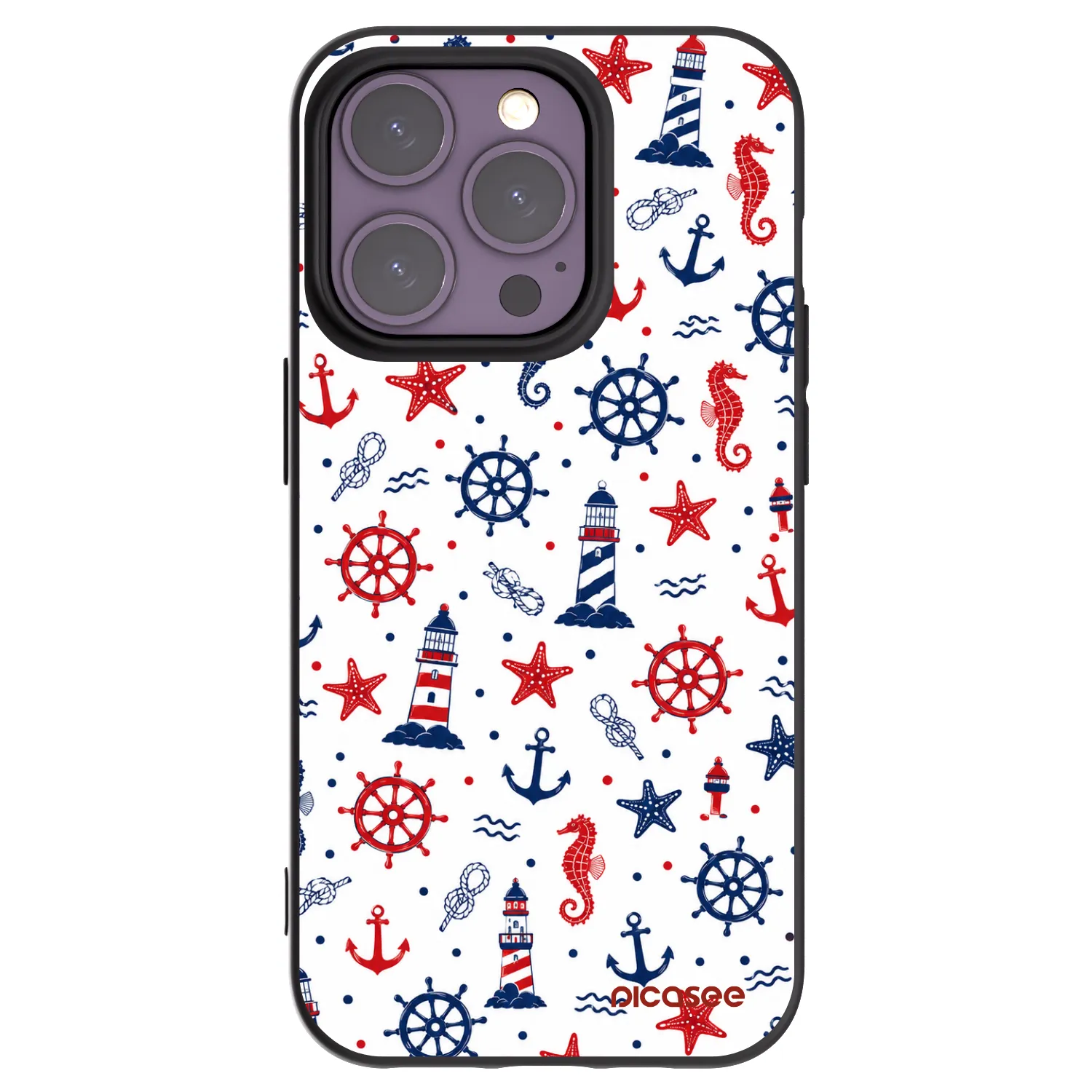 Picasee crna silikonska maskica za Apple iPhone 14 Pro - Sailor Vibes
