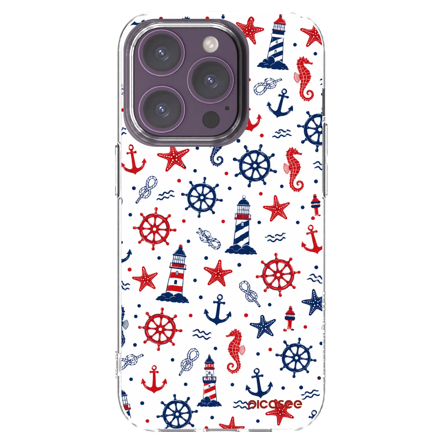 Picasee silikonska prozirna maskica za Apple iPhone 14 Pro - Sailor Vibes