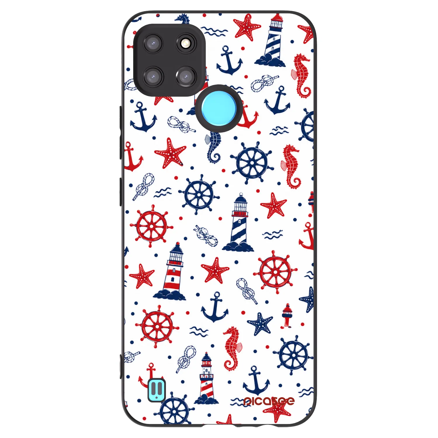 Picasee crna silikonska maskica za Realme C21Y - Sailor Vibes