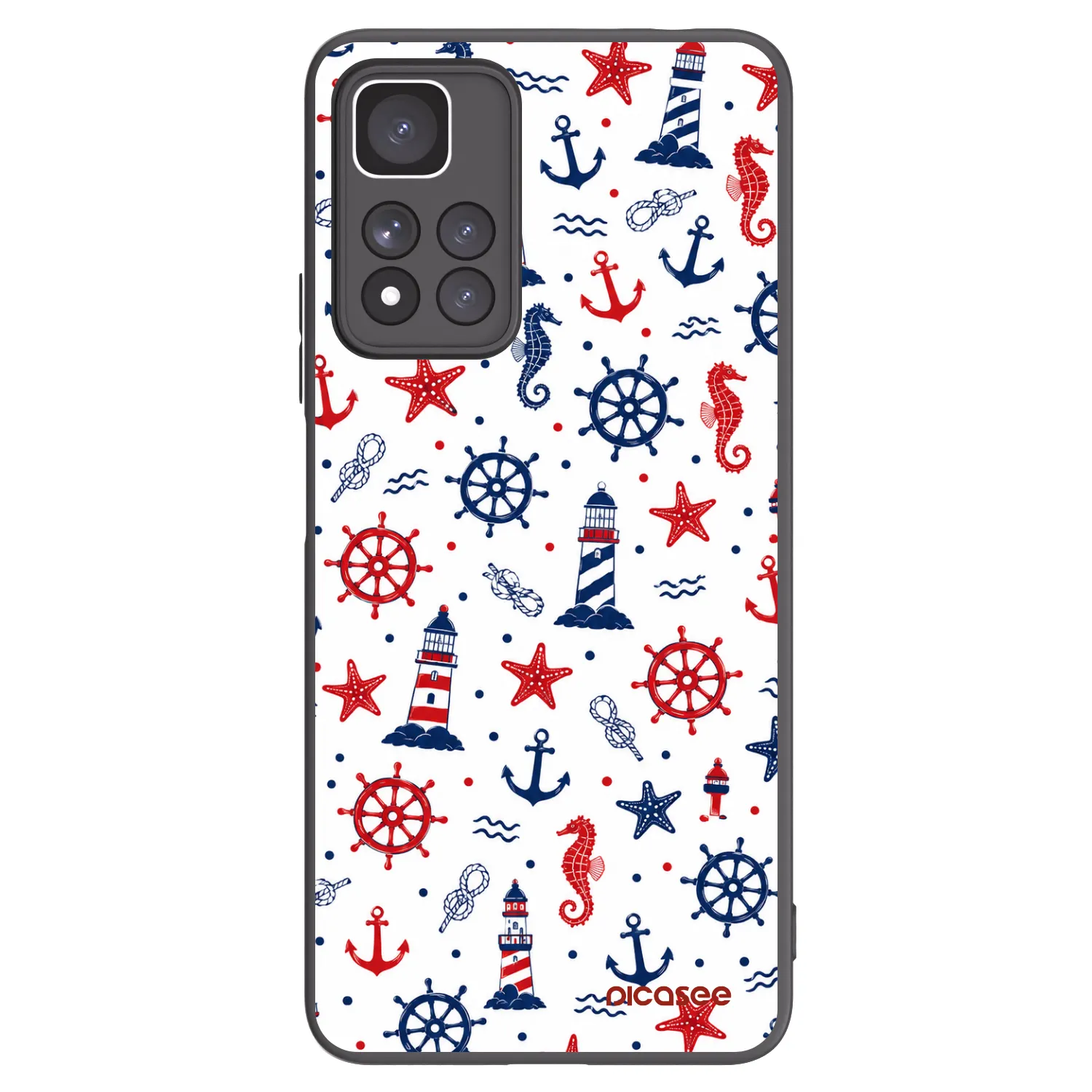 Picasee crna silikonska maskica za Xiaomi Redmi Note 11 Pro+ 5G - Sailor Vibes