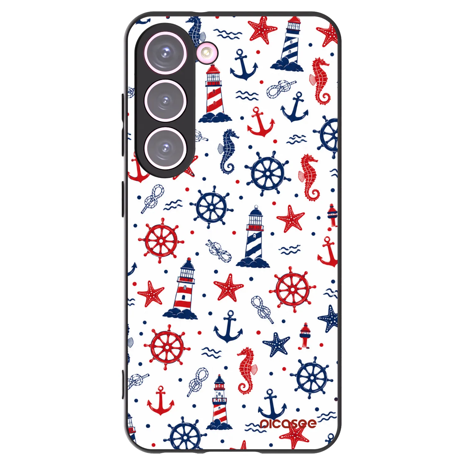 Picasee crna silikonska maskica za Samsung Galaxy S23 5G - Sailor Vibes