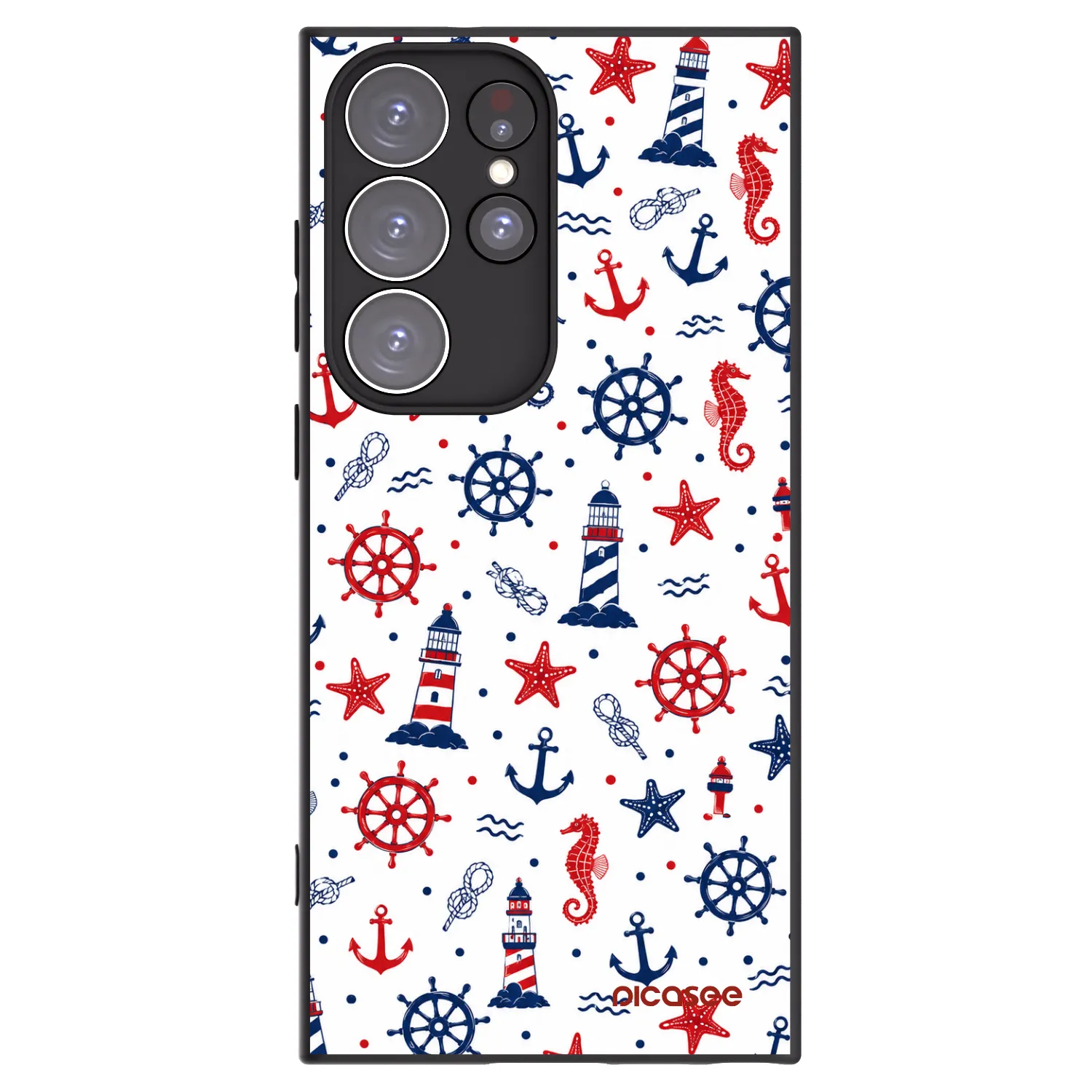 Picasee crna silikonska maskica za Samsung Galaxy S23 Ultra 5G - Sailor Vibes