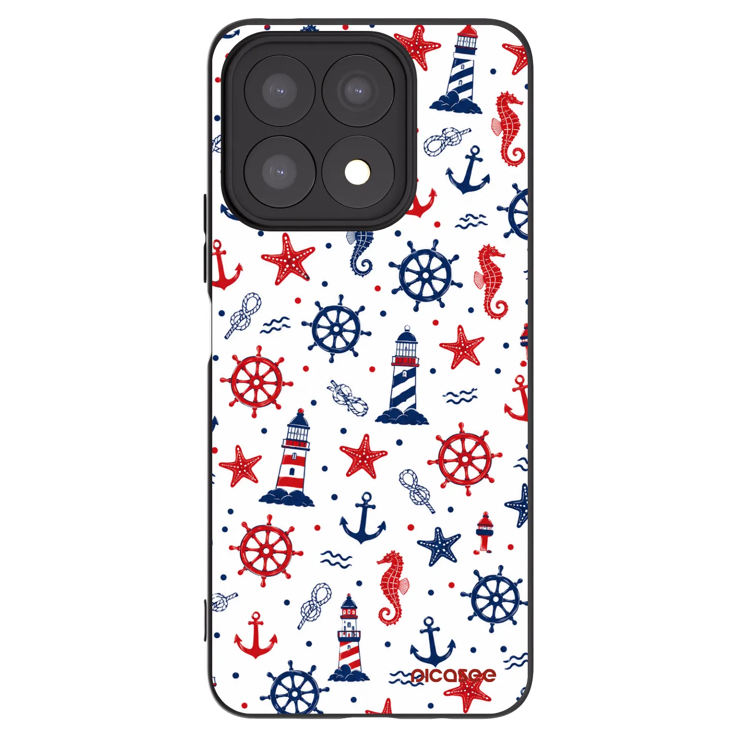 Picasee crna silikonska maskica za Honor X8a - Sailor Vibes