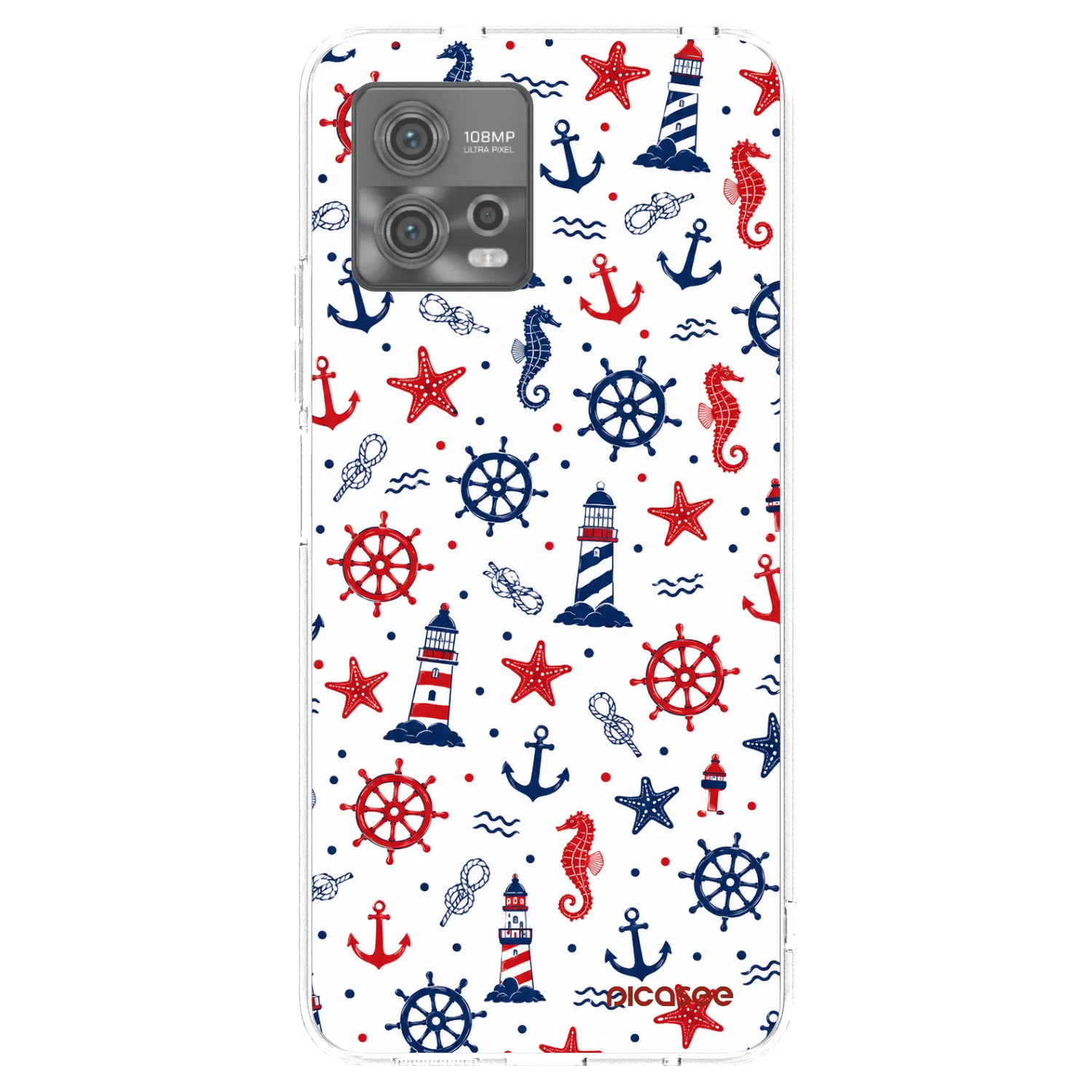 Picasee silikonska prozirna maskica za Motorola Moto G72 - Sailor Vibes
