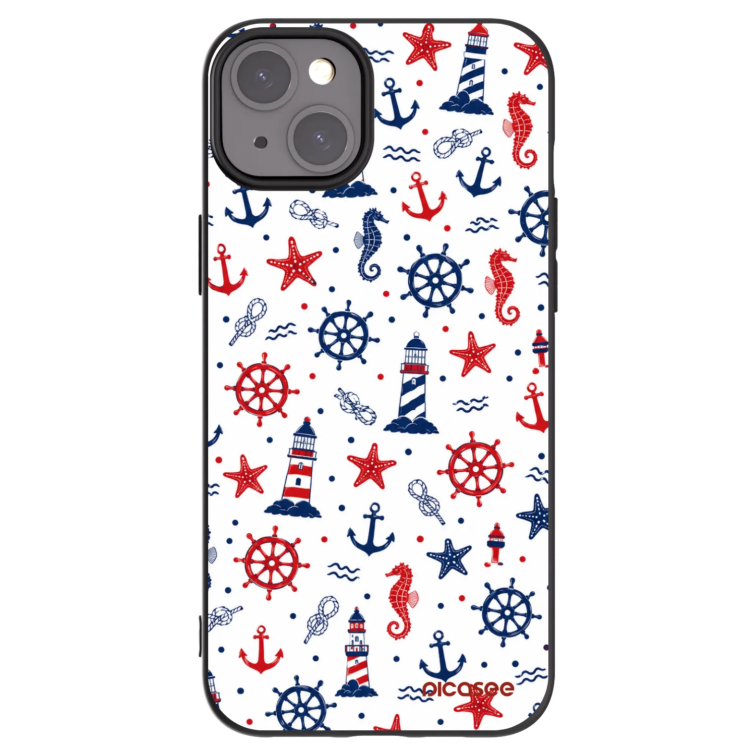 Picasee crna silikonska maskica za Apple iPhone 15 Plus - Sailor Vibes