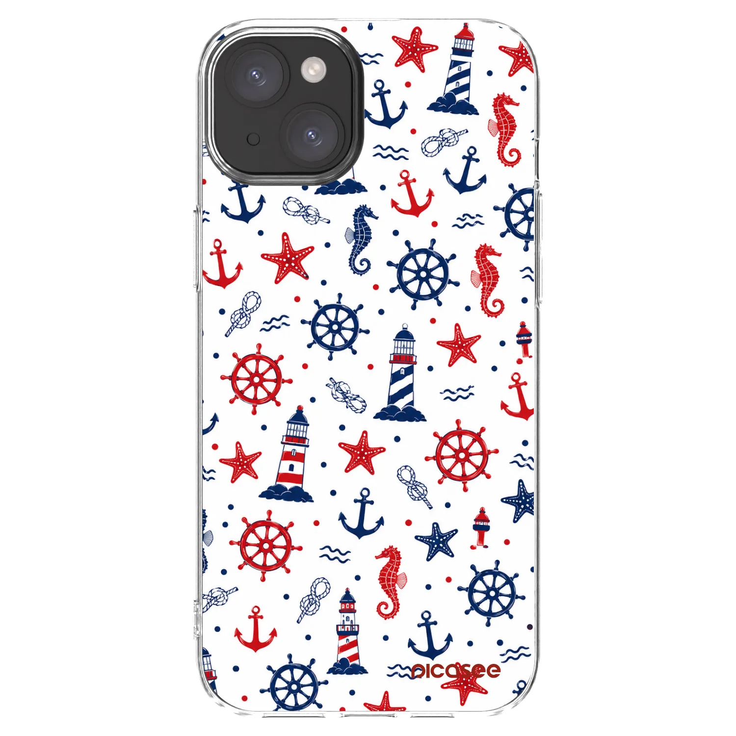 Picasee silikonska prozirna maskica za Apple iPhone 15 Plus - Sailor Vibes