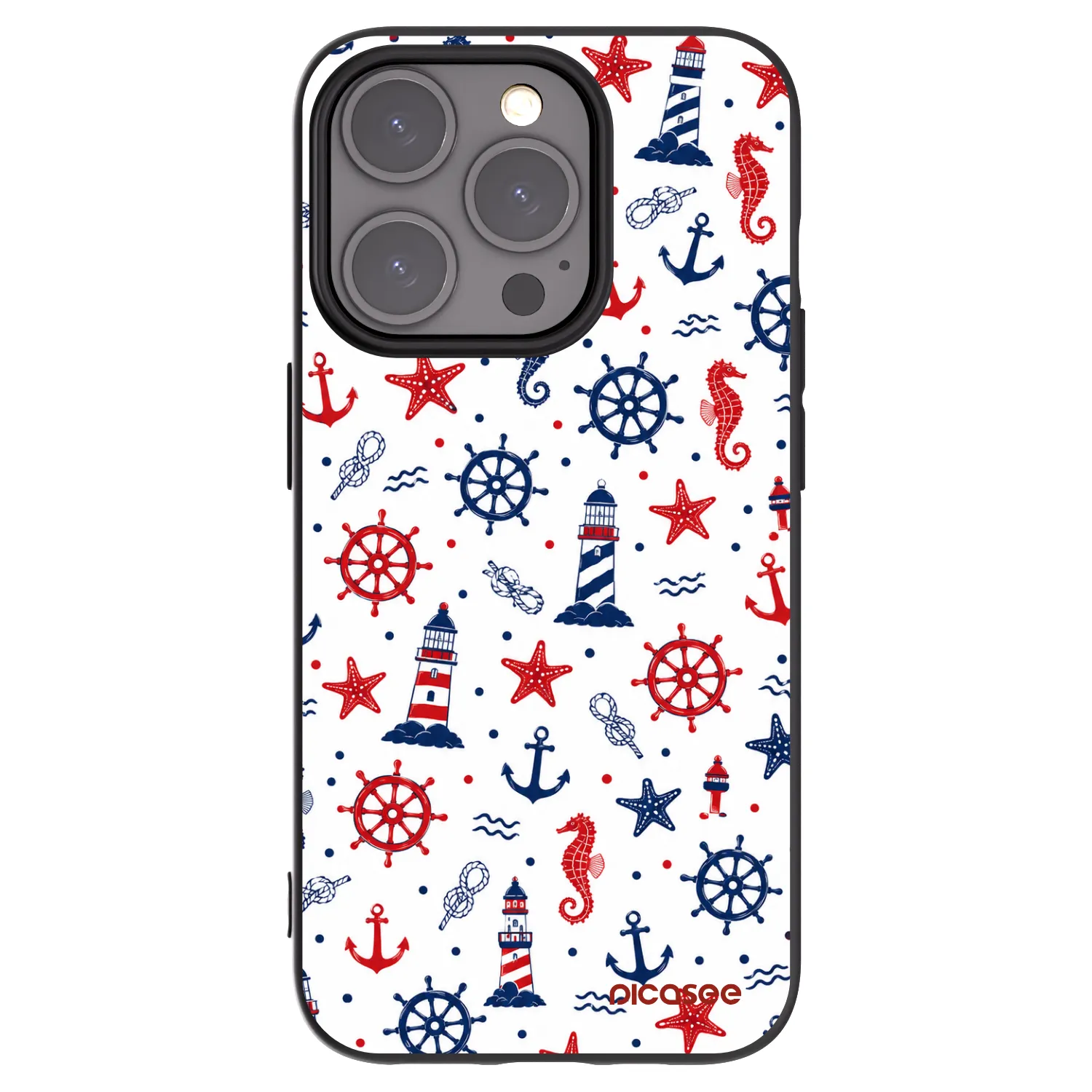 Picasee crna silikonska maskica za Apple iPhone 15 Pro - Sailor Vibes