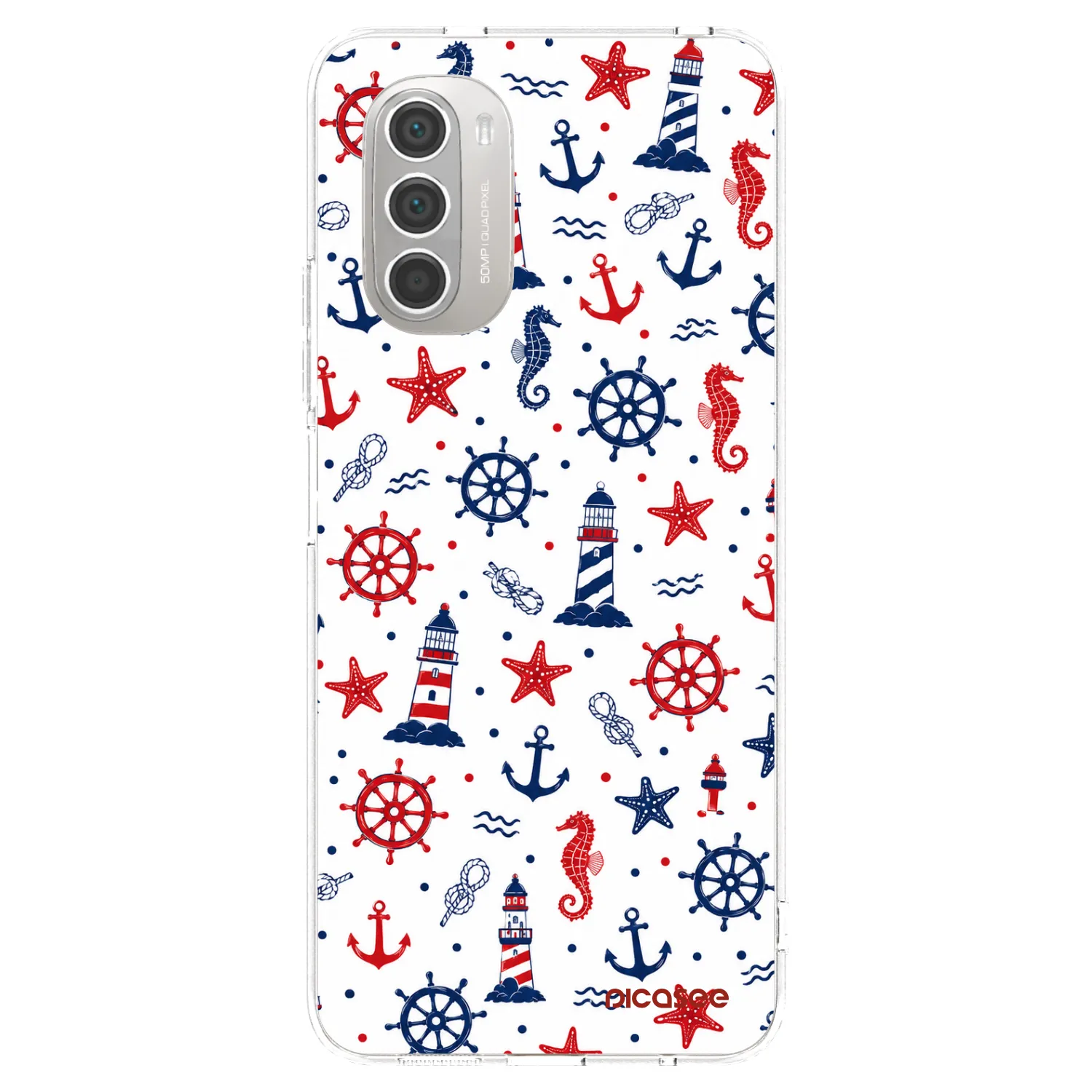 Picasee silikonska prozirna maskica za Motorola Moto G51 - Sailor Vibes