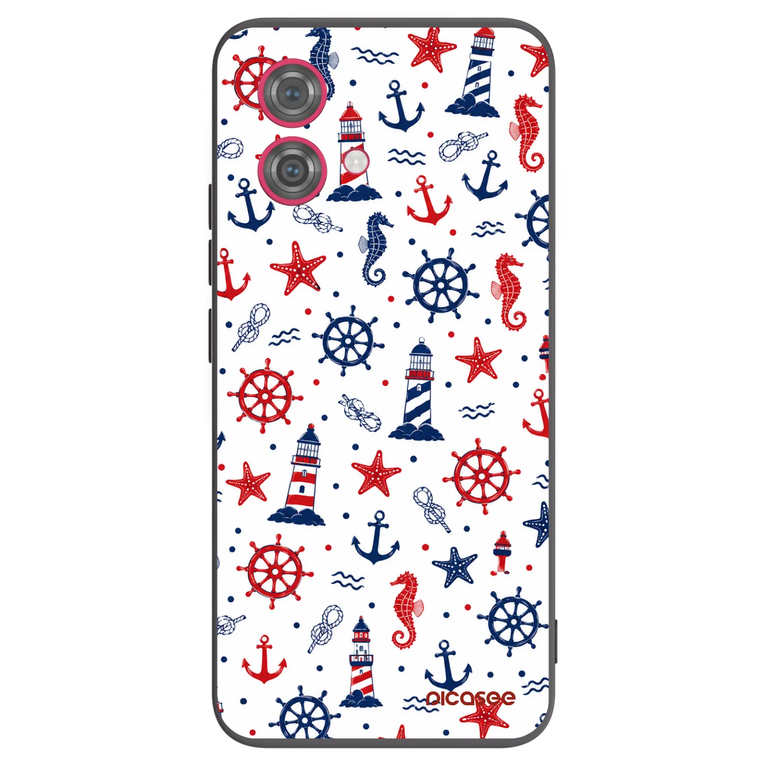 Picasee crna silikonska maskica za Motorola Moto G84 5G - Sailor Vibes