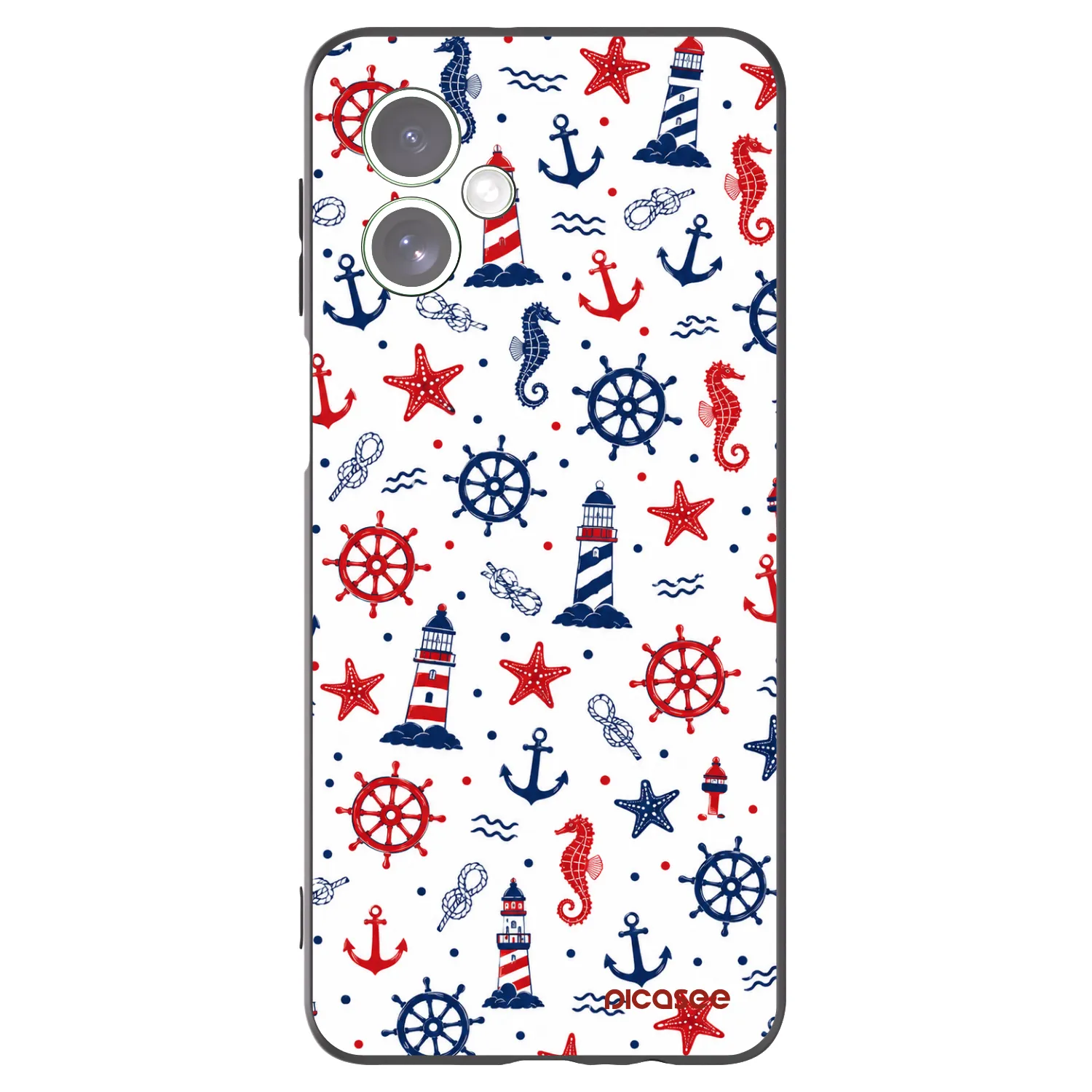 Picasee crna silikonska maskica za Motorola Moto G54 5G - Sailor Vibes
