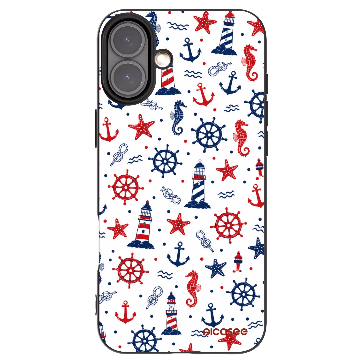 Picasee crna silikonska maskica za Apple iPhone 16 Plus - Sailor Vibes