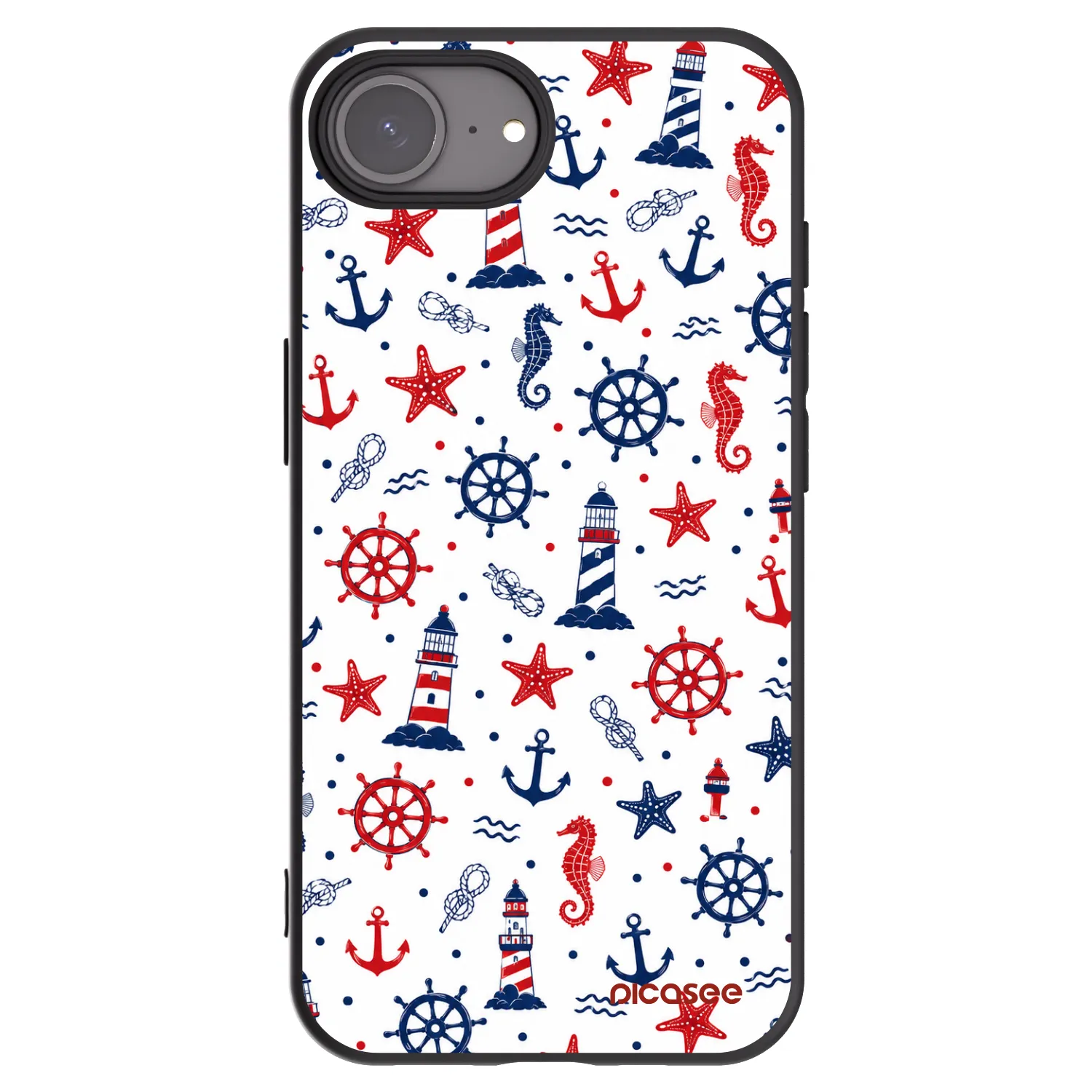 Picasee crna silikonska maskica za Apple iPhone 16e - Sailor Vibes
