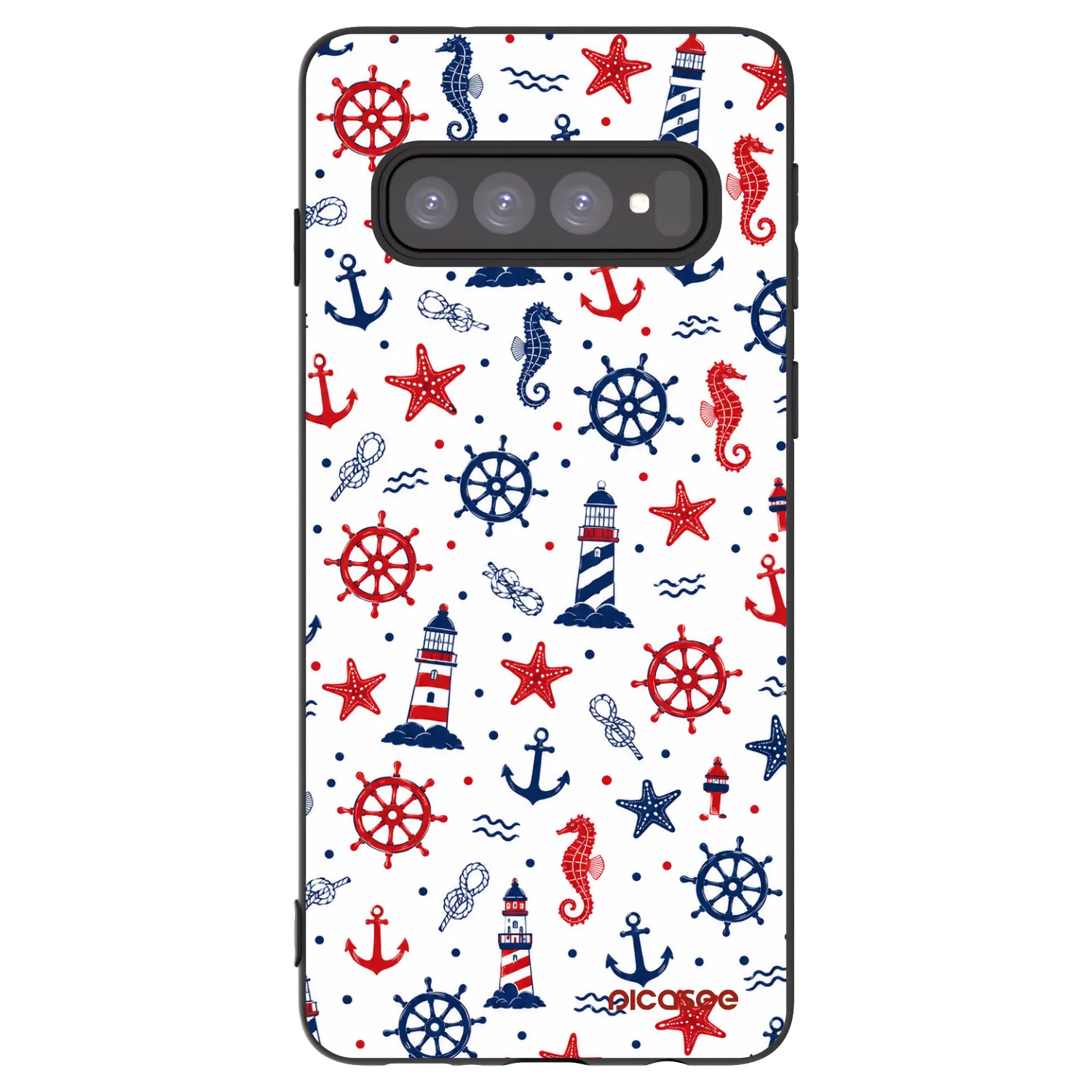 Picasee crna silikonska maskica za Samsung Galaxy S10 G973 - Sailor Vibes