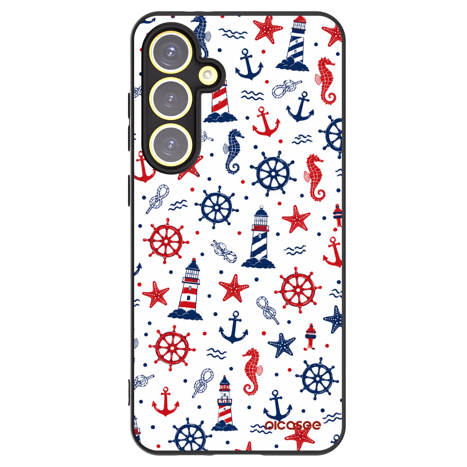Picasee crna silikonska maskica za Samsung Galaxy S24 FE S721B - Sailor Vibes
